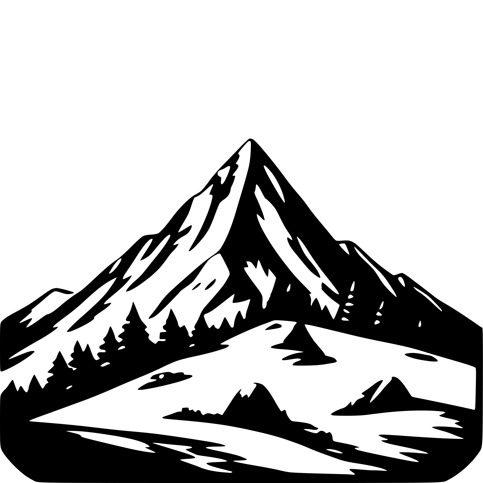 AI-generated SVG of a A mountain