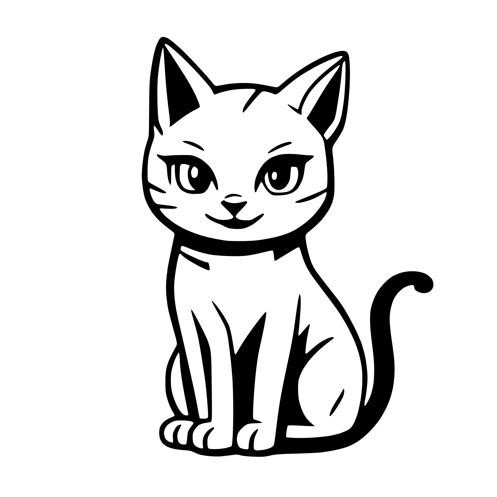 AI-generated SVG of 'cat'
