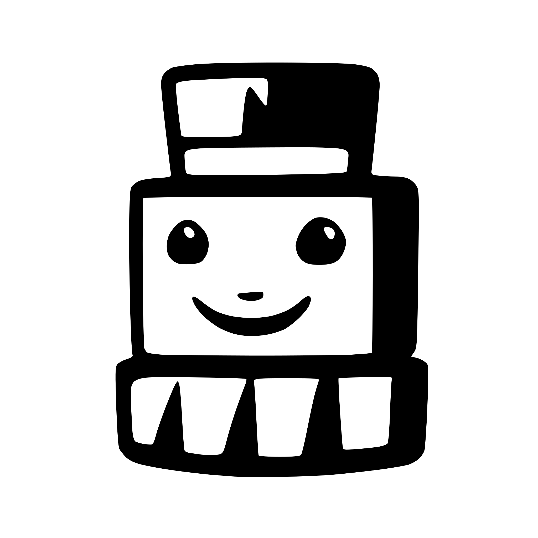 AI-generated SVG of a a smiling robot with a top hat to show that he is rich. Highly stylized.