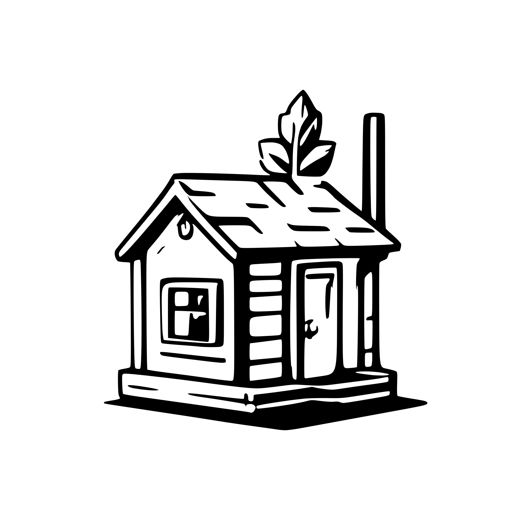 AI-generated SVG of 'a tiny wooden cabin'