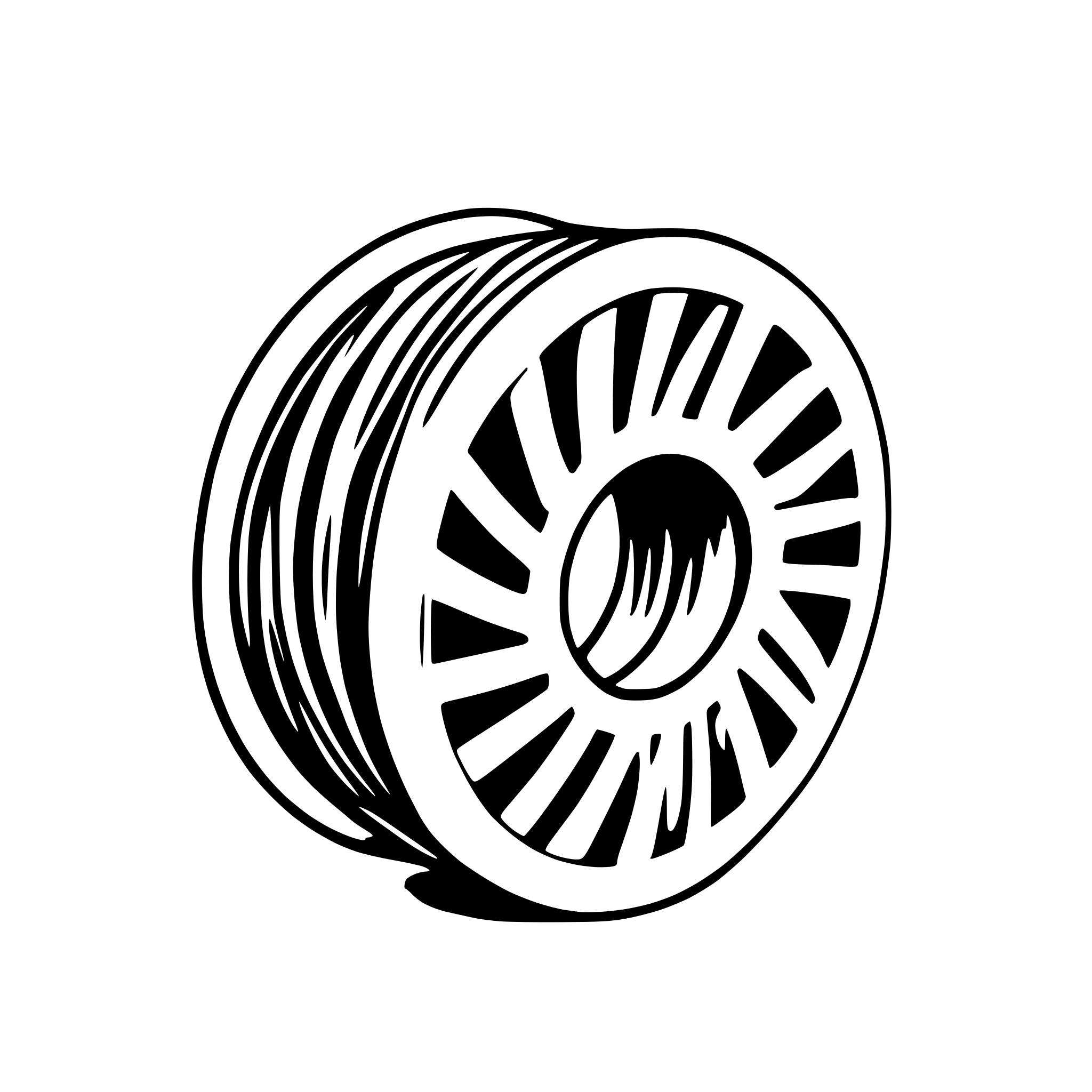 AI-generated SVG of a 3d printing filament roll with material