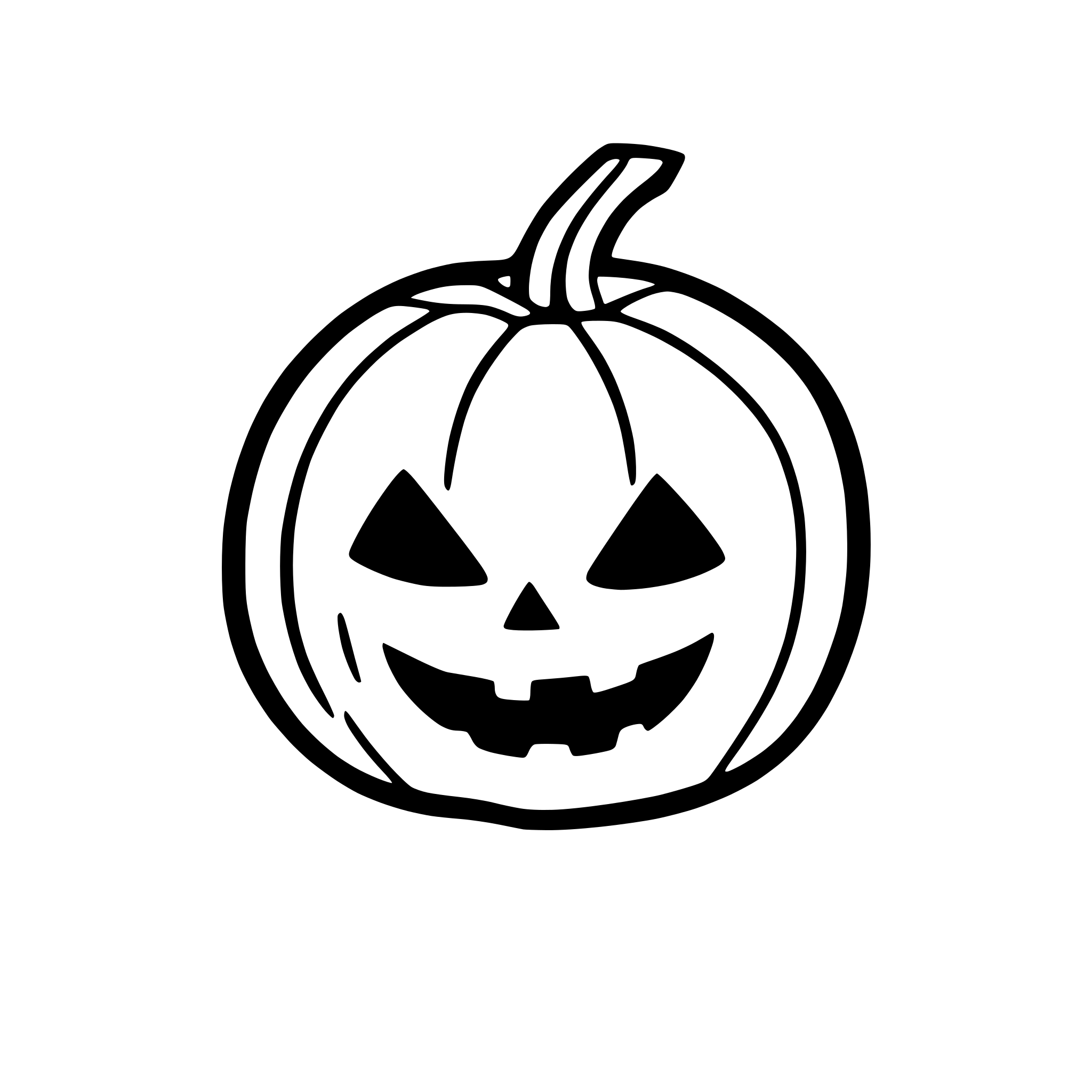 AI-generated SVG of 'a halloween pumpkin'