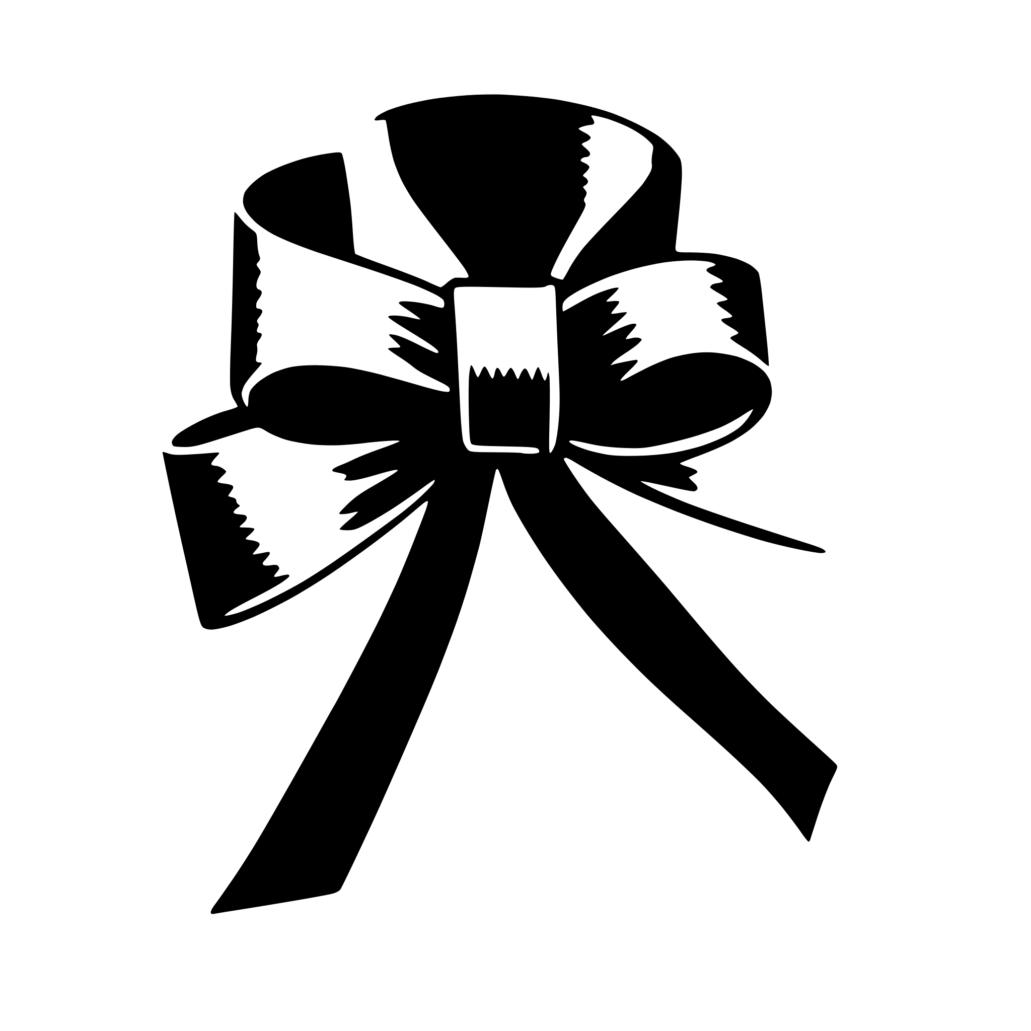 AI-generated SVG of a A ribbon bow