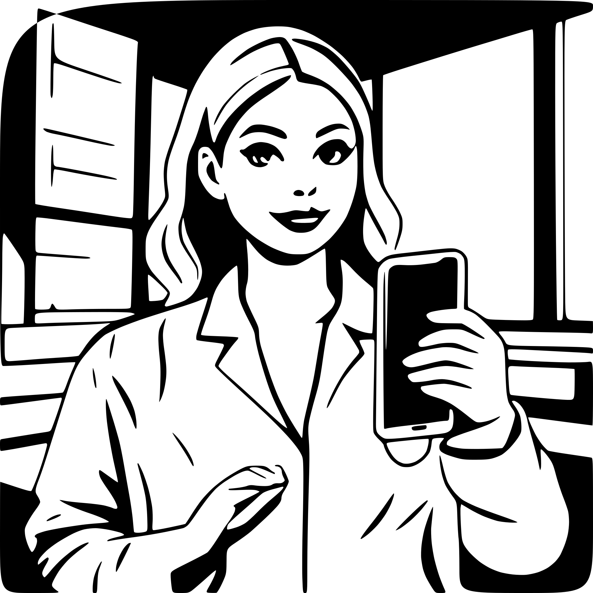 AI-generated SVG of a Color illustration of a productive professional on site, standing with mobile phone screen with time tracking app on it.