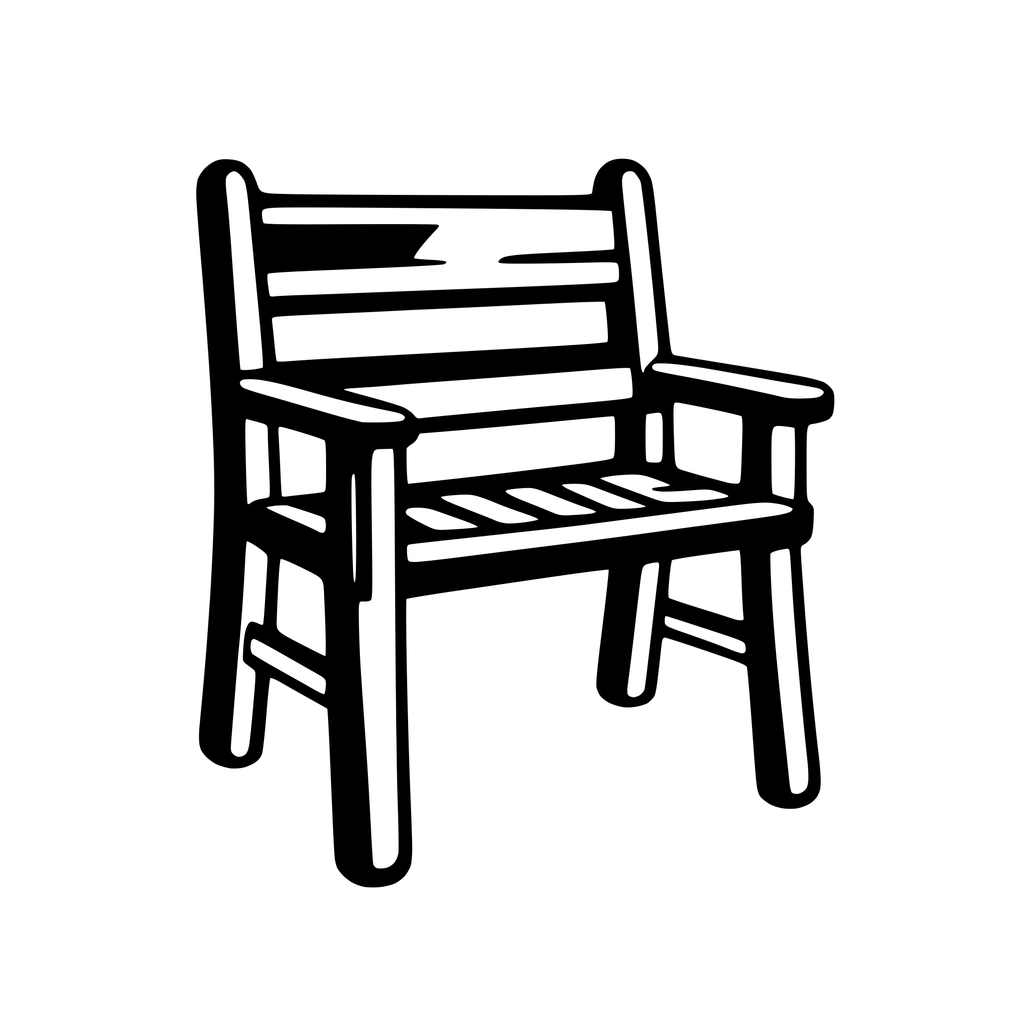 AI-generated SVG of 'chair bench patio street'