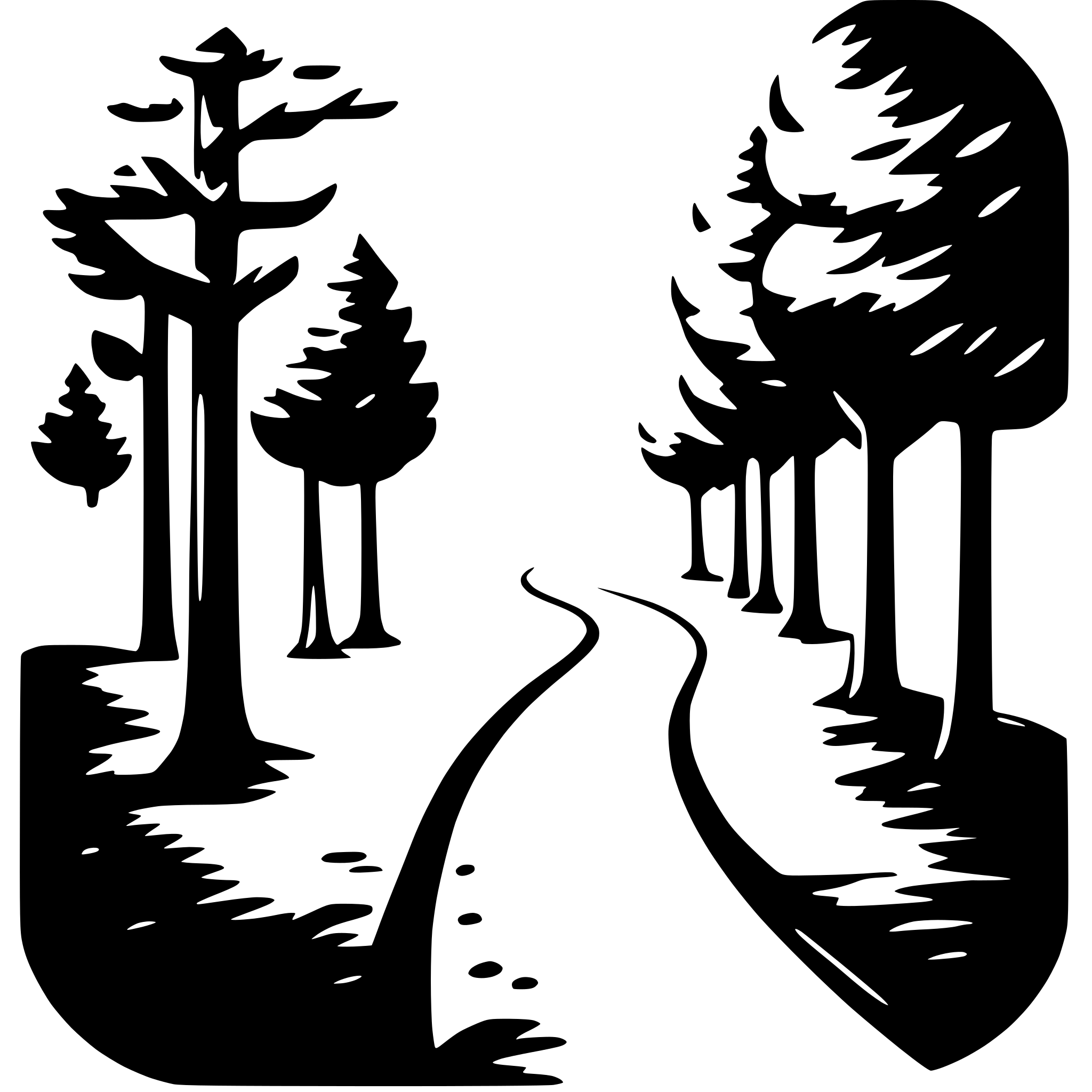 AI-generated SVG of a forest path