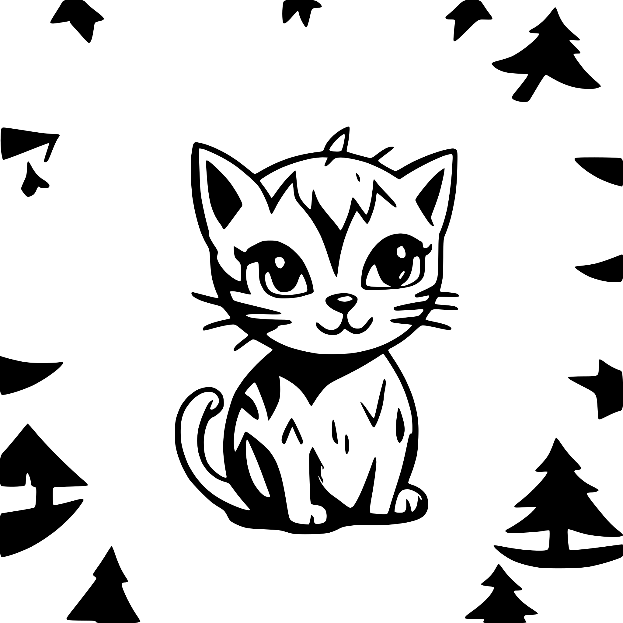 AI-generated SVG of 'Cat Christmas'