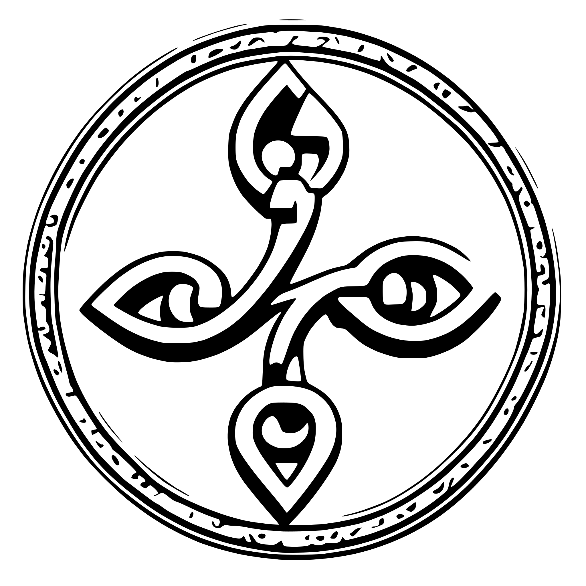 AI-generated SVG of a Triskele