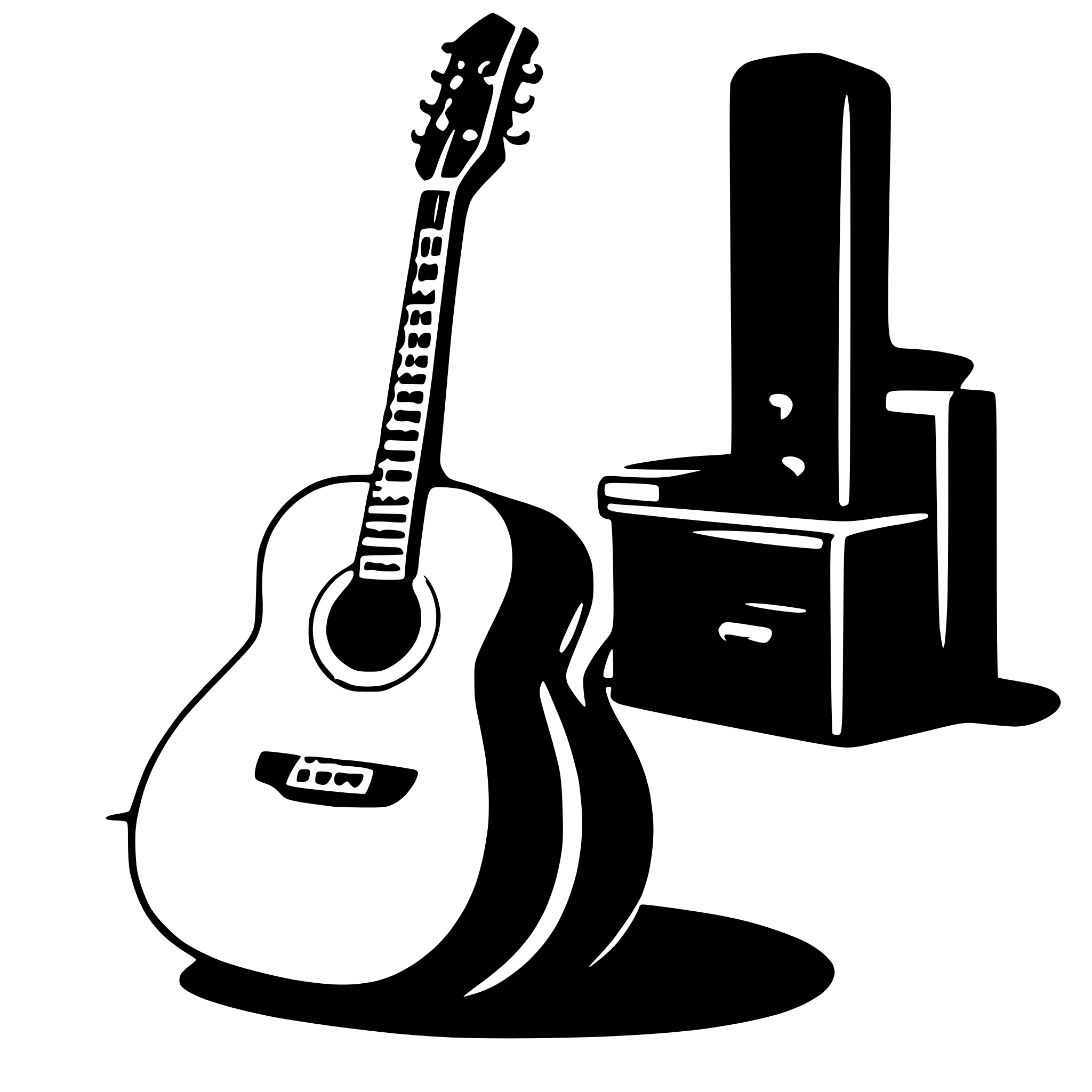 AI-generated SVG of a guitar