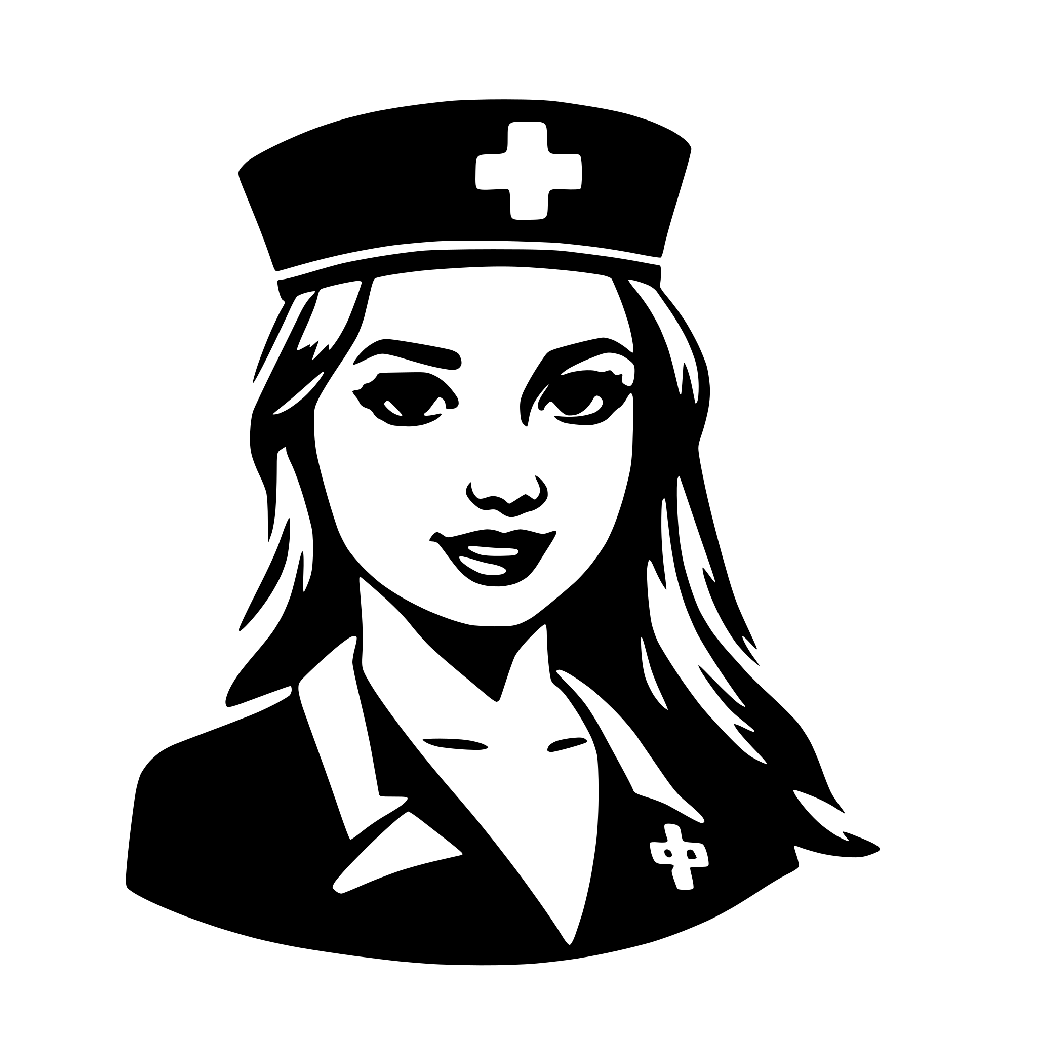AI-generated SVG of 'nurse hat icon'