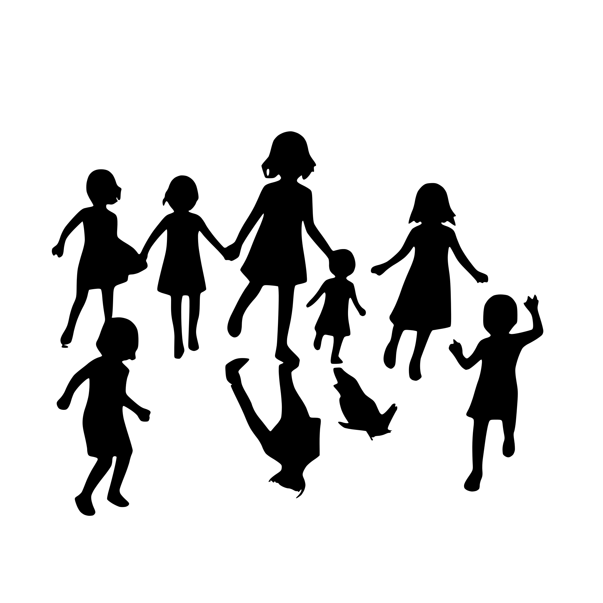 AI-generated SVG of 'many playing children'
