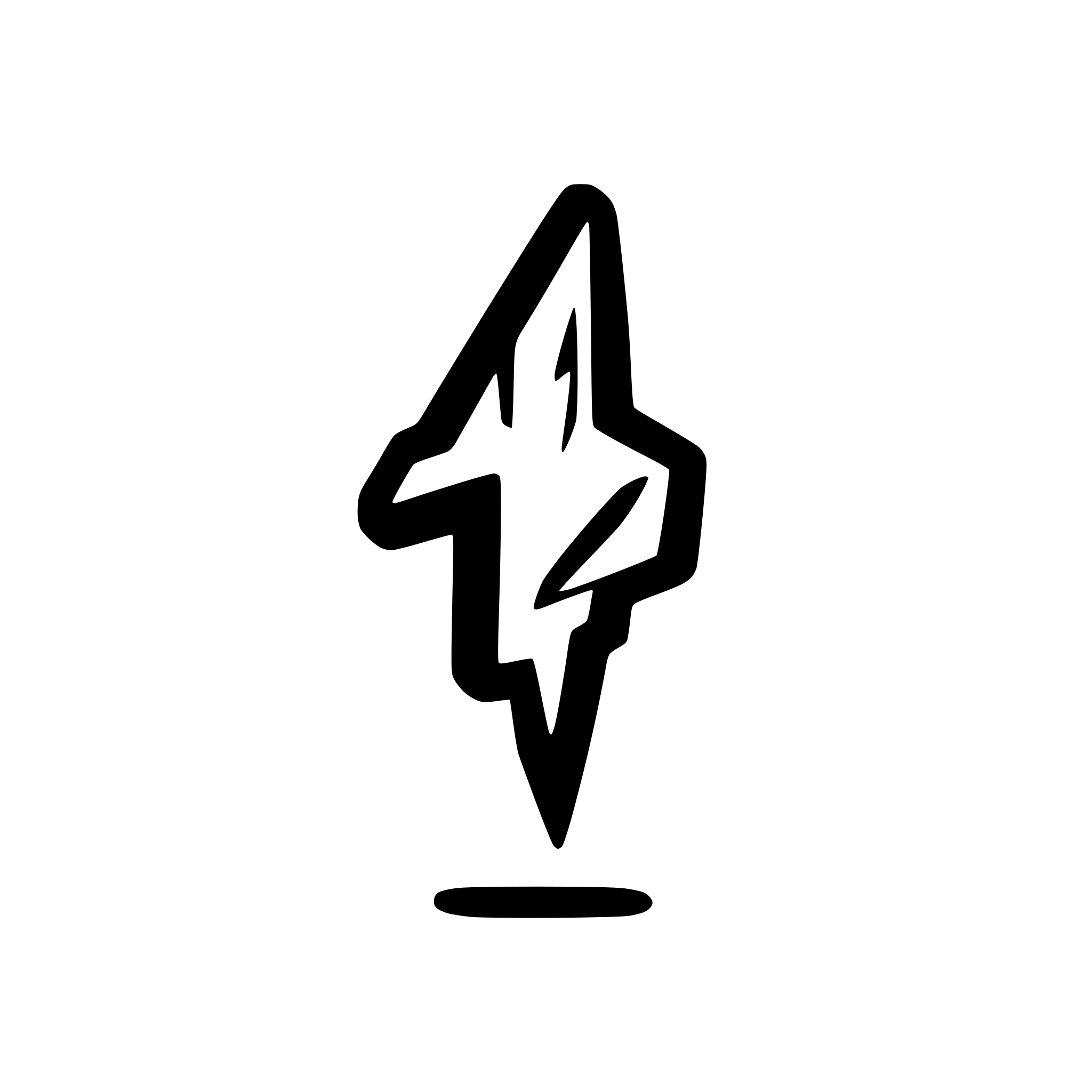 AI-generated SVG of 'a simplistic icon of a lightning bolt, smooth outline, clean'