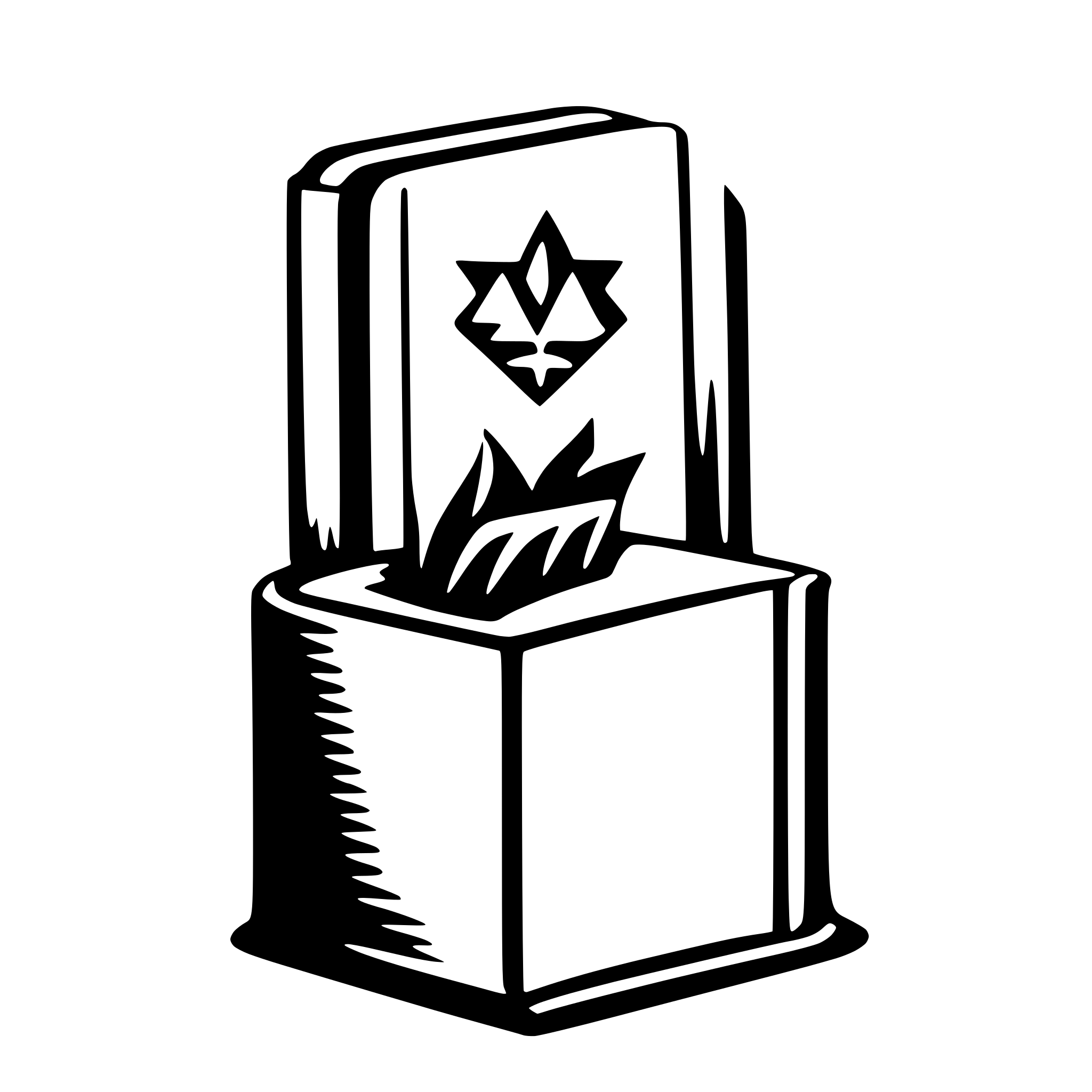 AI-generated SVG of a logo solid book exam