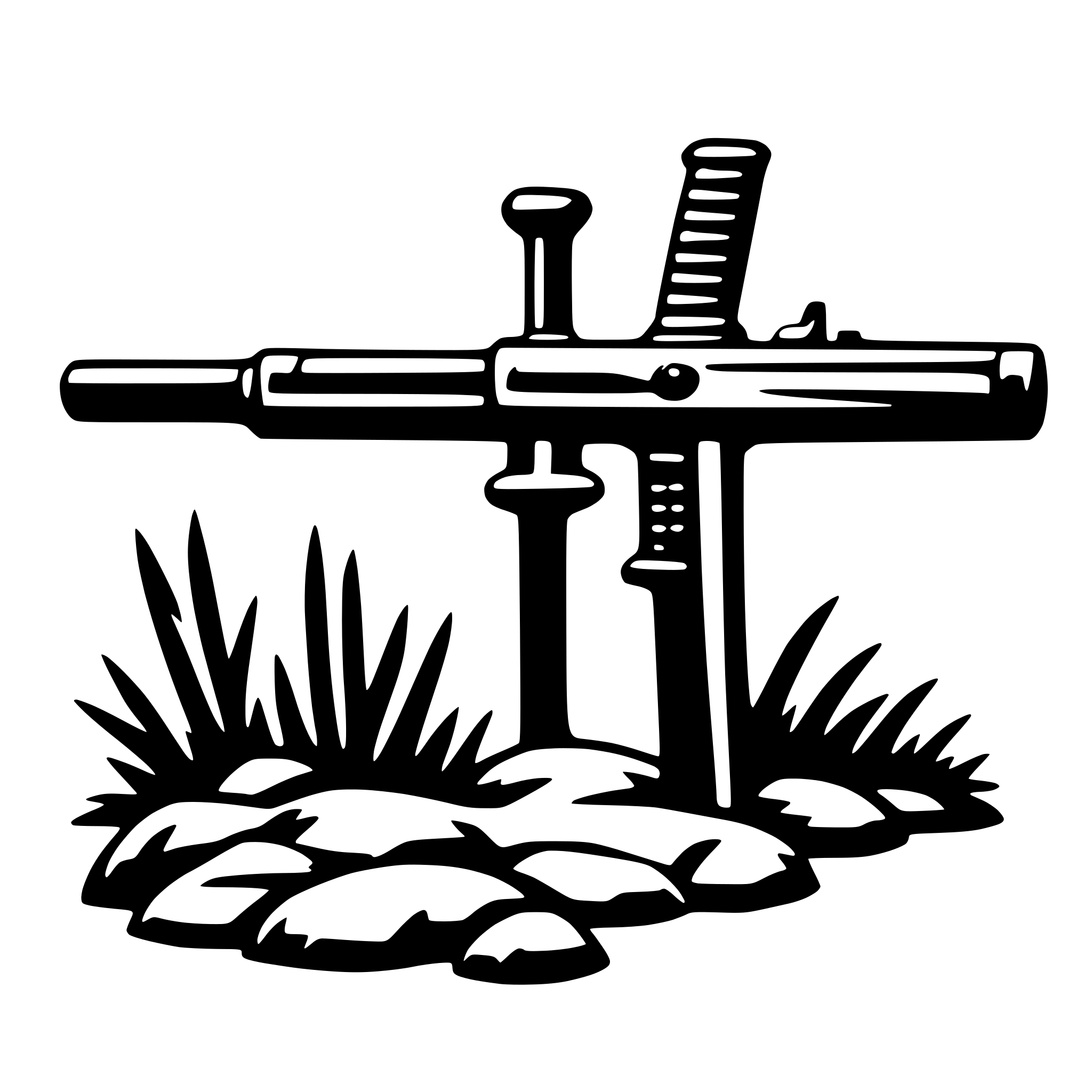 AI-generated SVG of a rifle gun