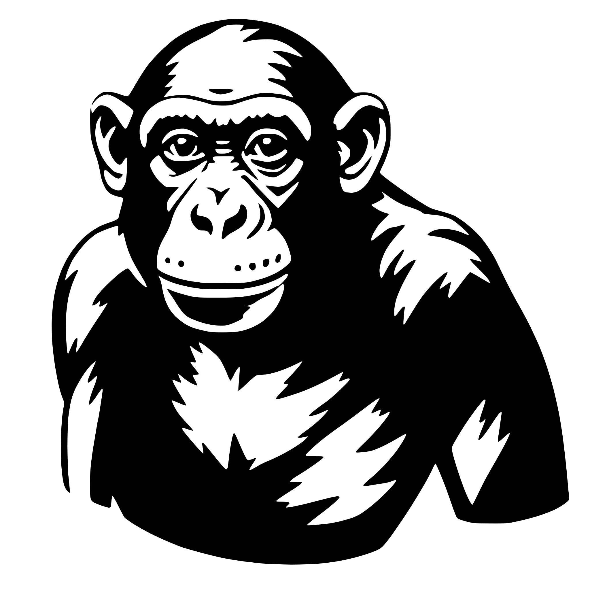 AI-generated SVG of 'chimpanzee'