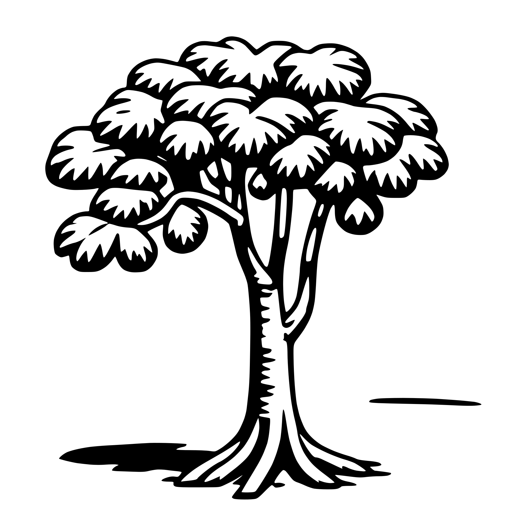 AI-generated SVG of a tamarind tree