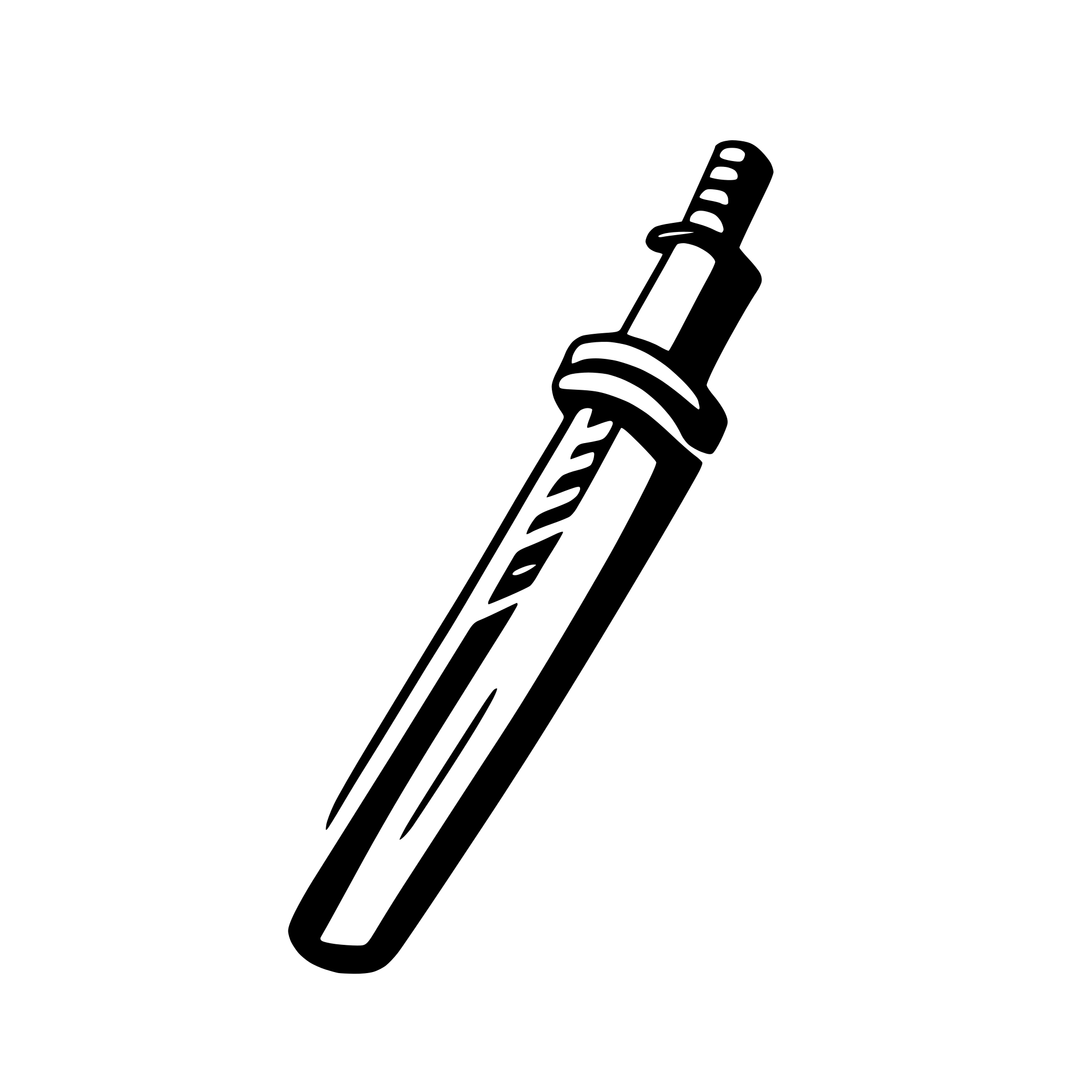 AI-generated SVG of a Japanese katana