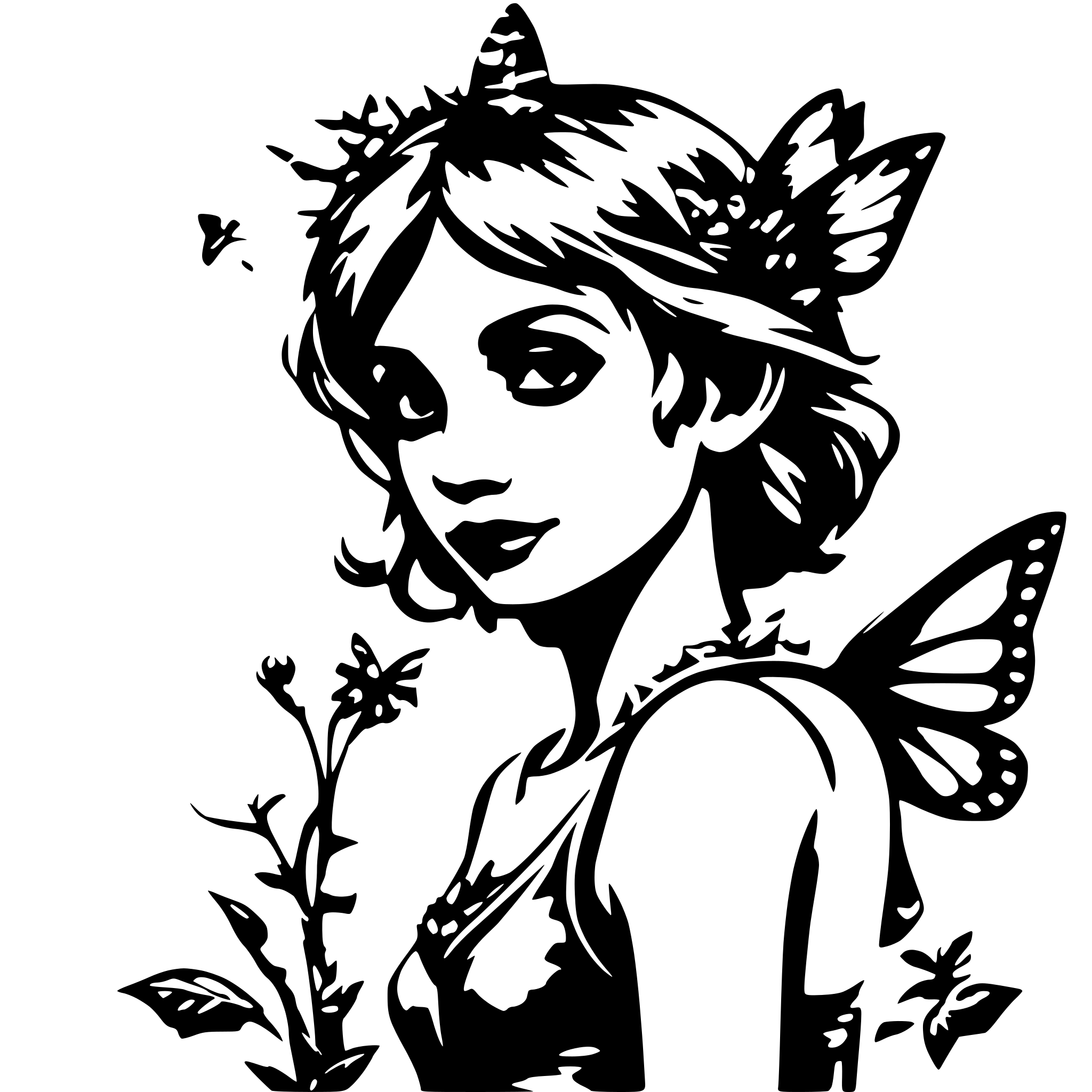 AI-generated SVG of 'a realistic fairy'