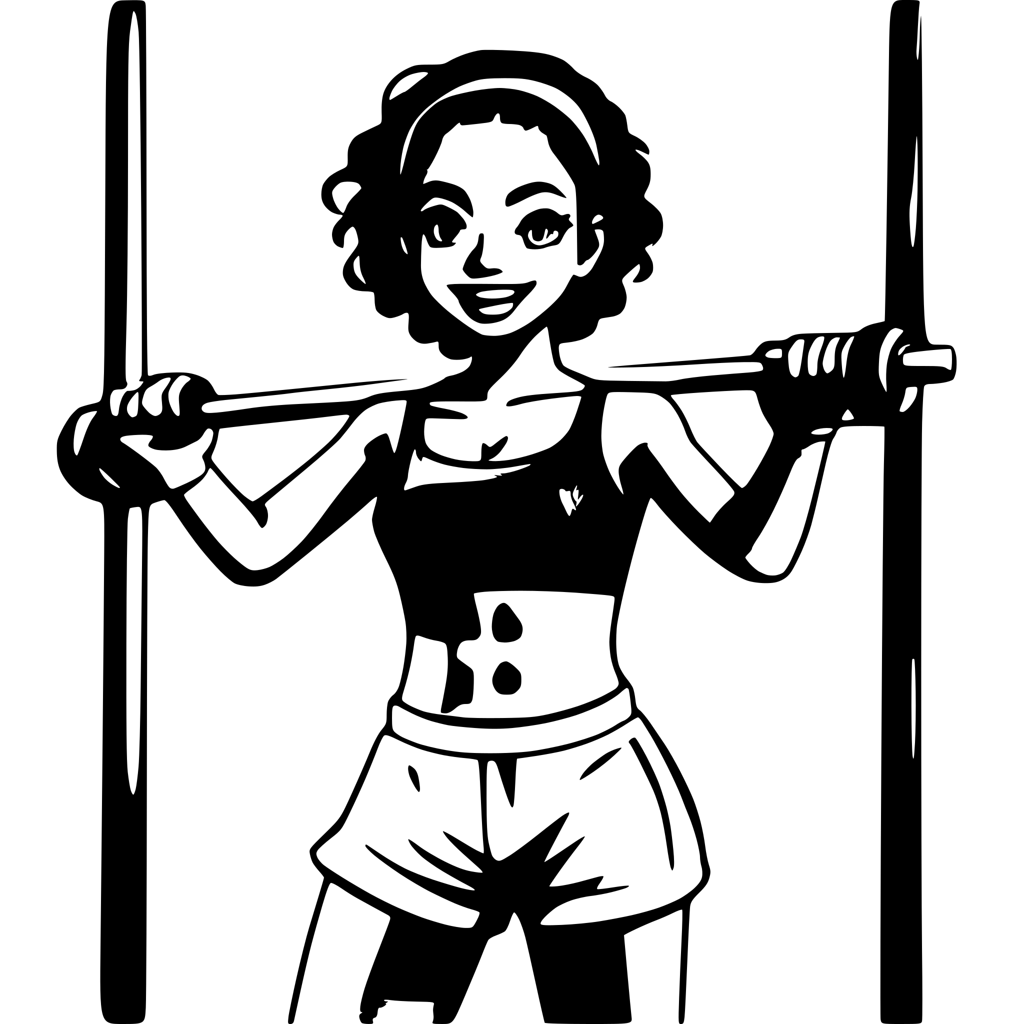 AI-generated SVG of 'african woman working out'