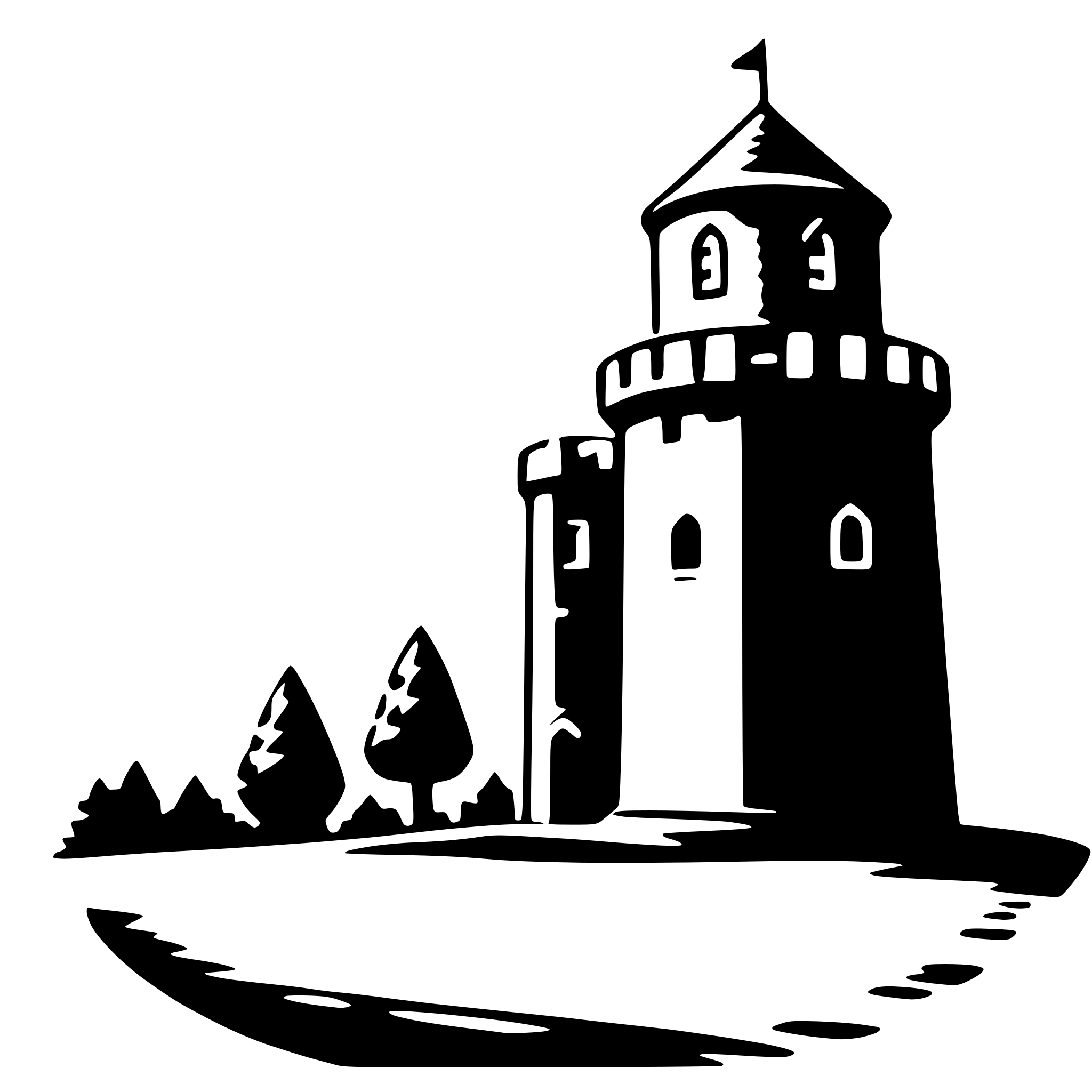 AI-generated SVG of a tower