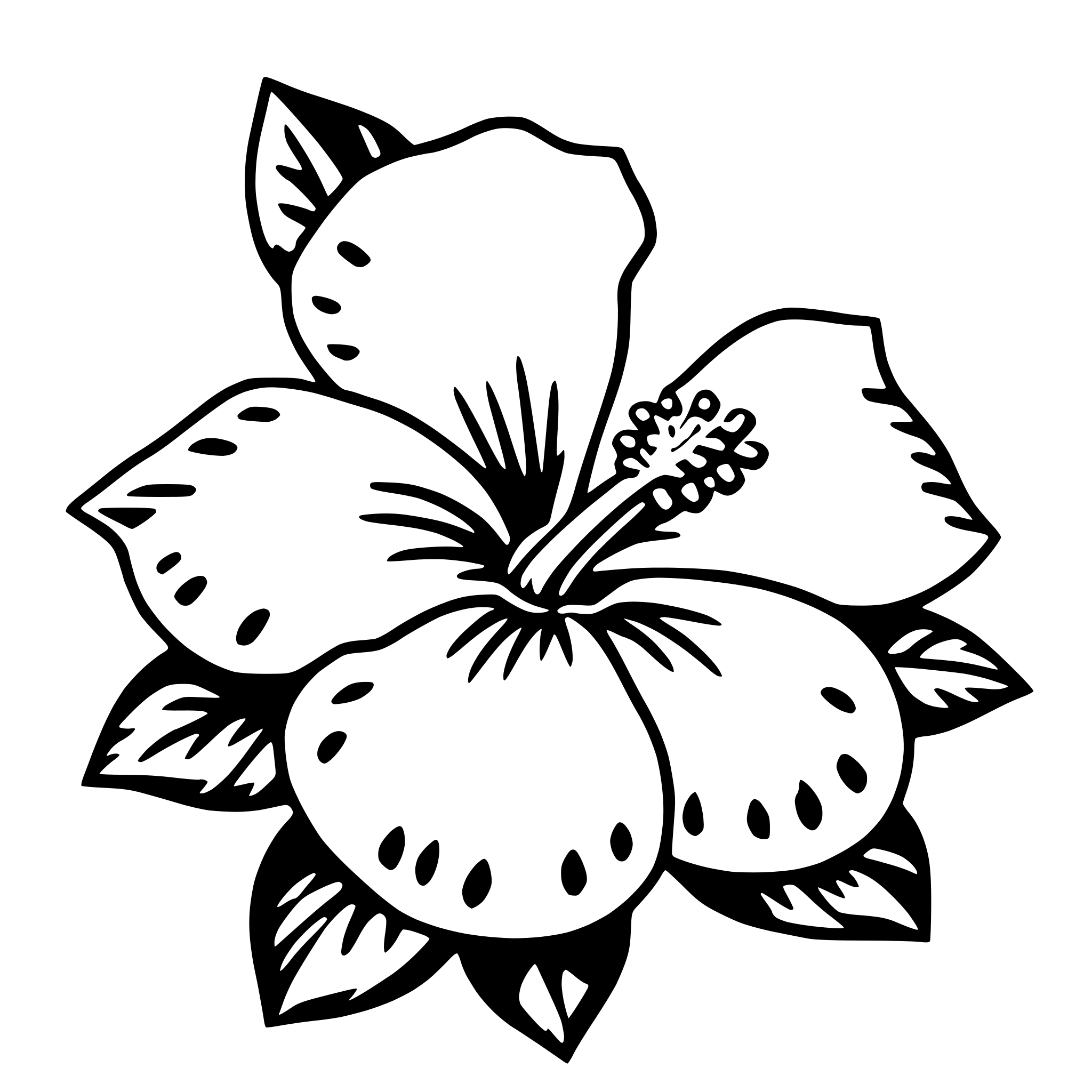 AI-generated SVG of a hibiscus