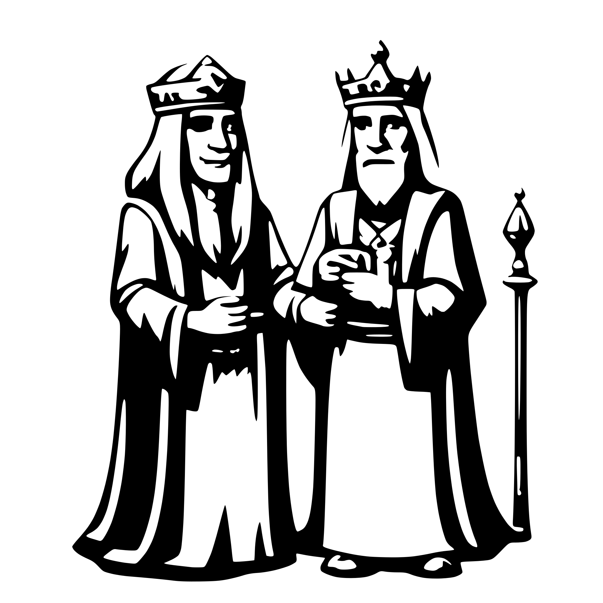 AI-generated SVG of 'three wise men cartoon'
