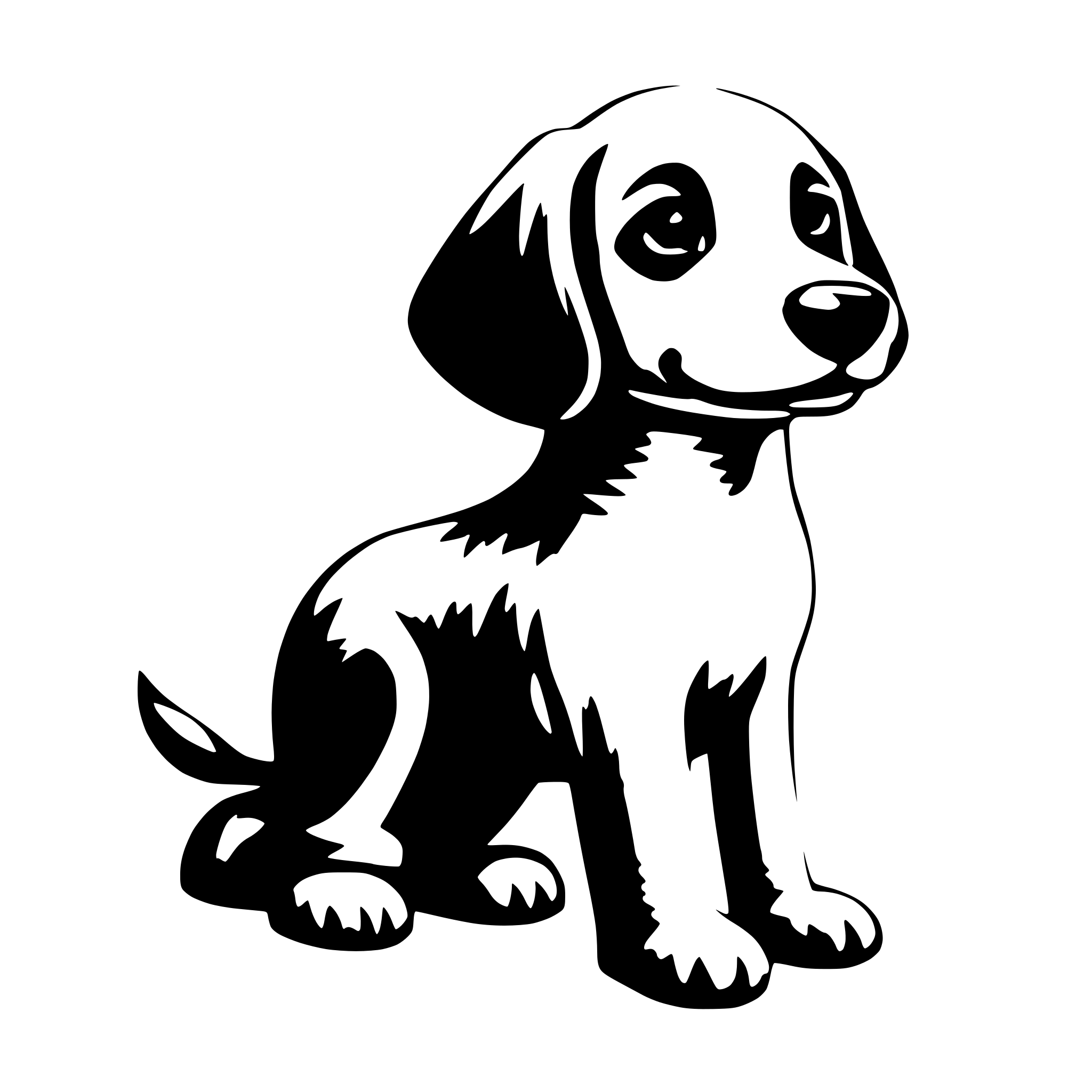 AI-generated SVG of a a cute dog