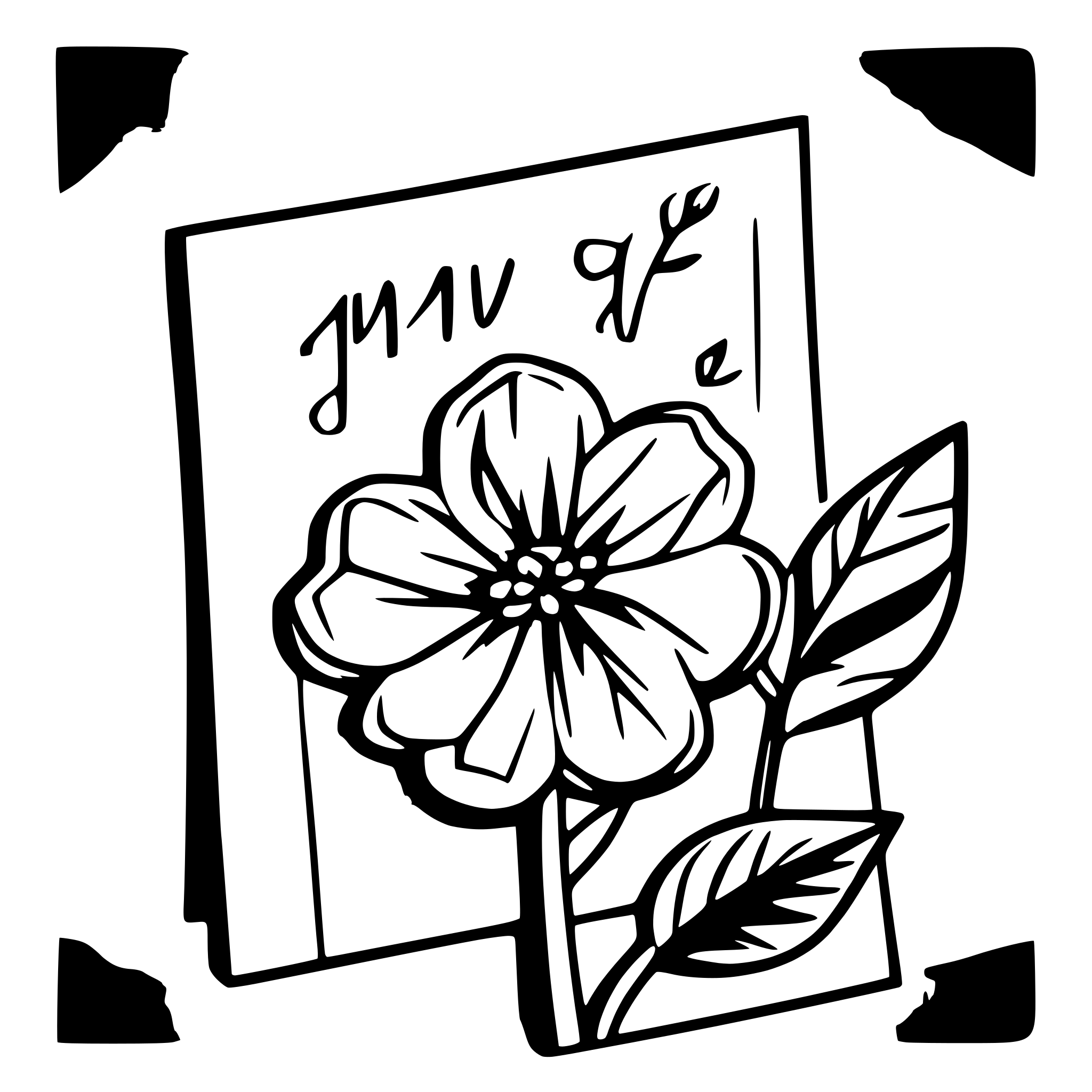 AI-generated SVG of a happy new year card with flower