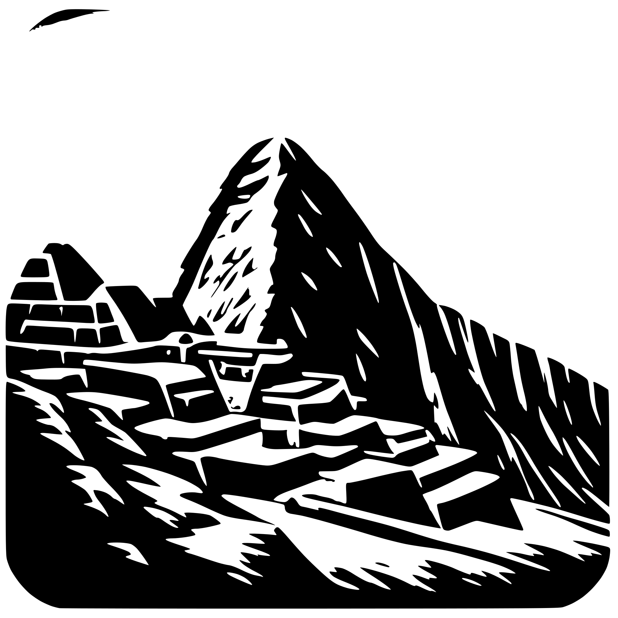 AI-generated SVG of a las montañas de macchu picchu