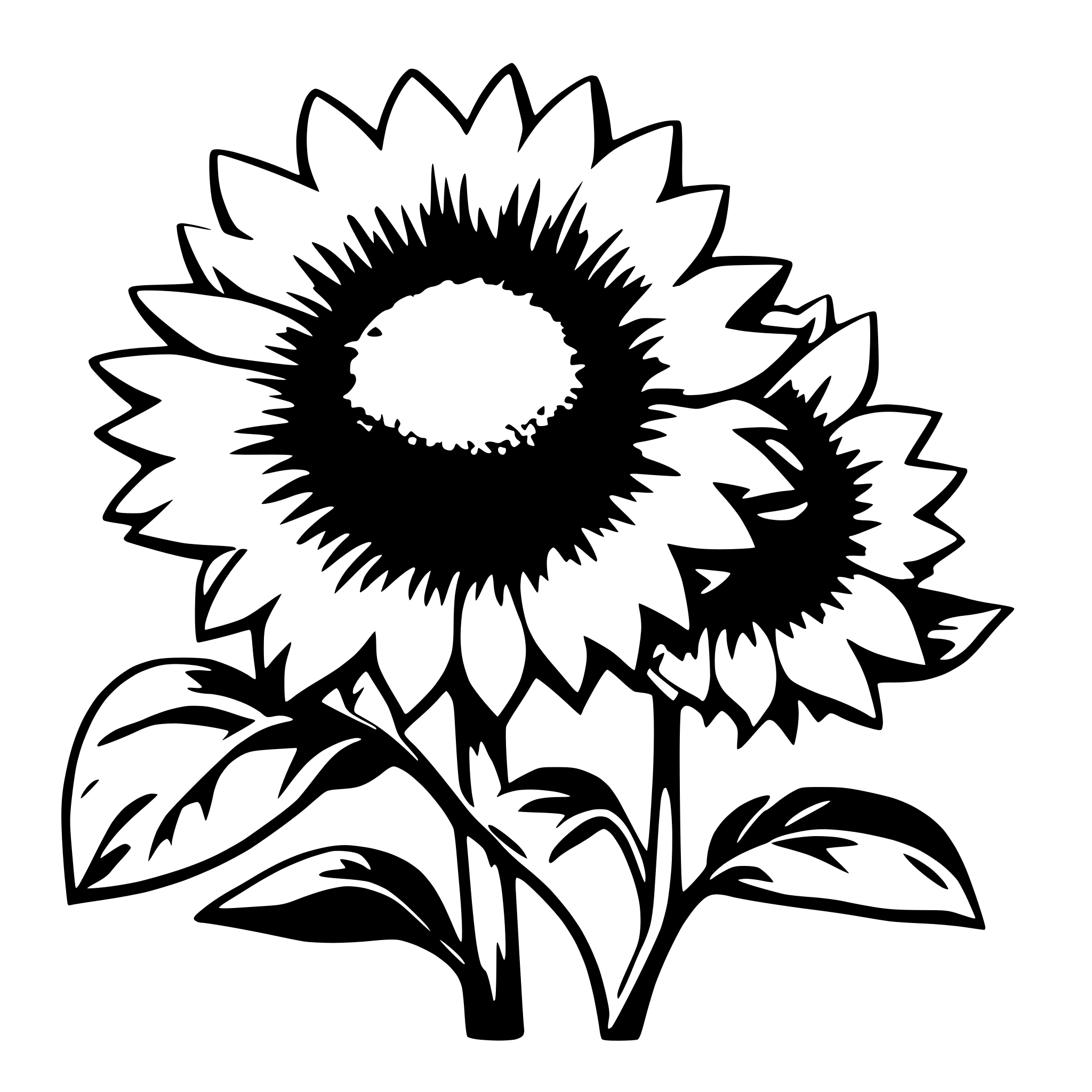 AI-generated SVG of 'sunflower'