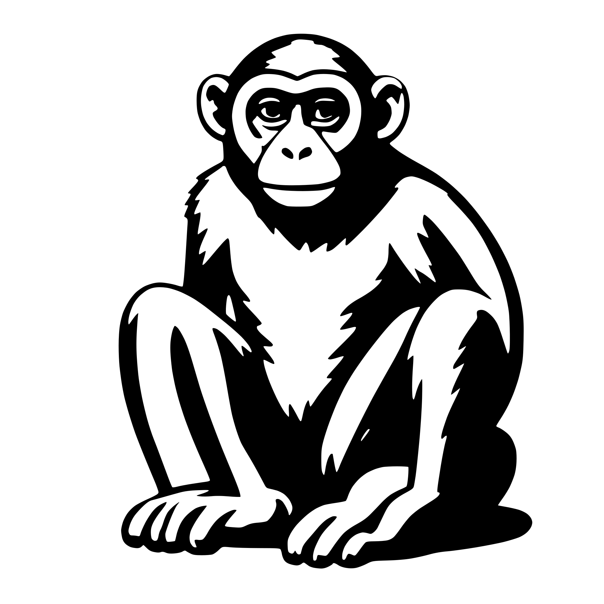 AI-generated SVG of 'monkey'