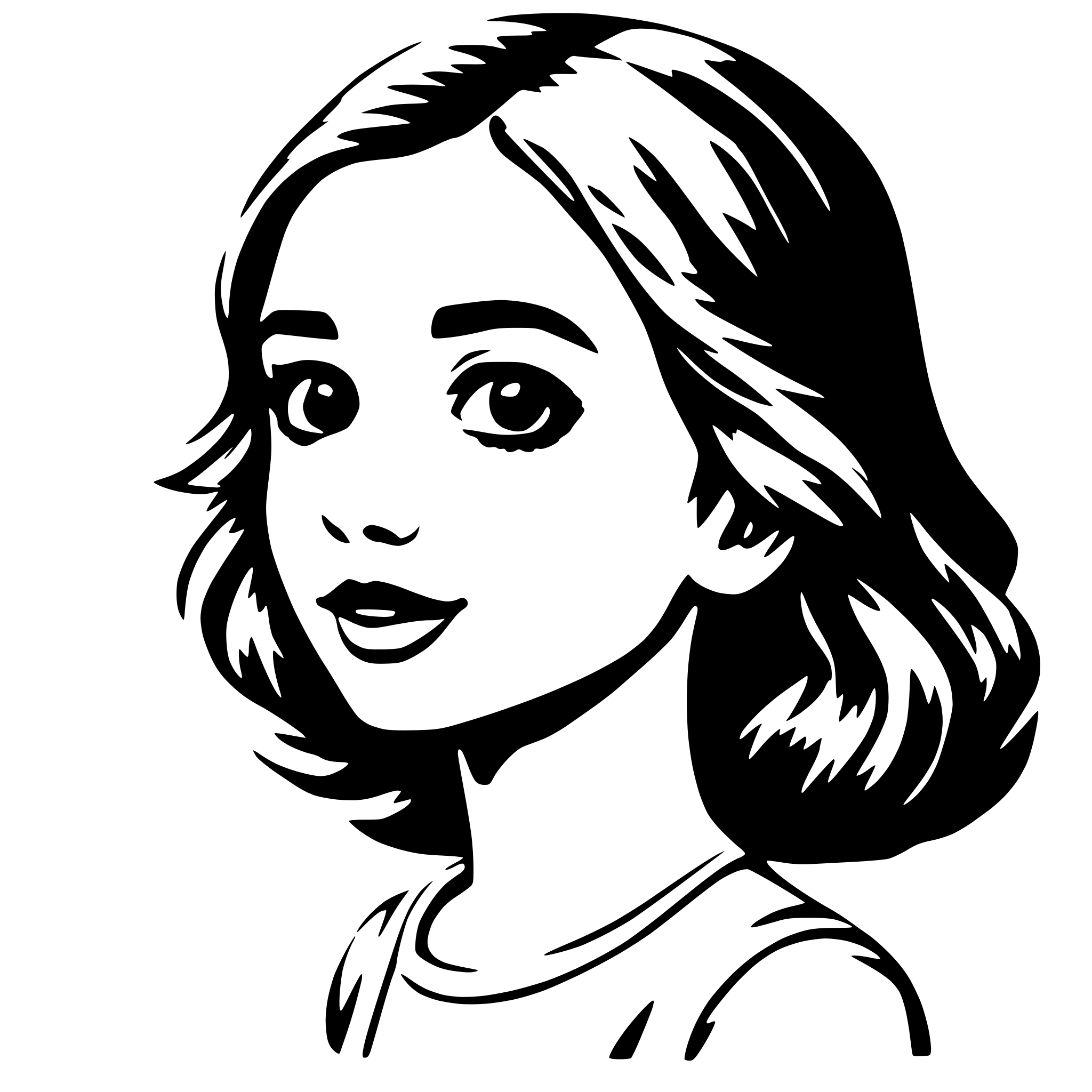 AI-generated SVG of a Cute girl