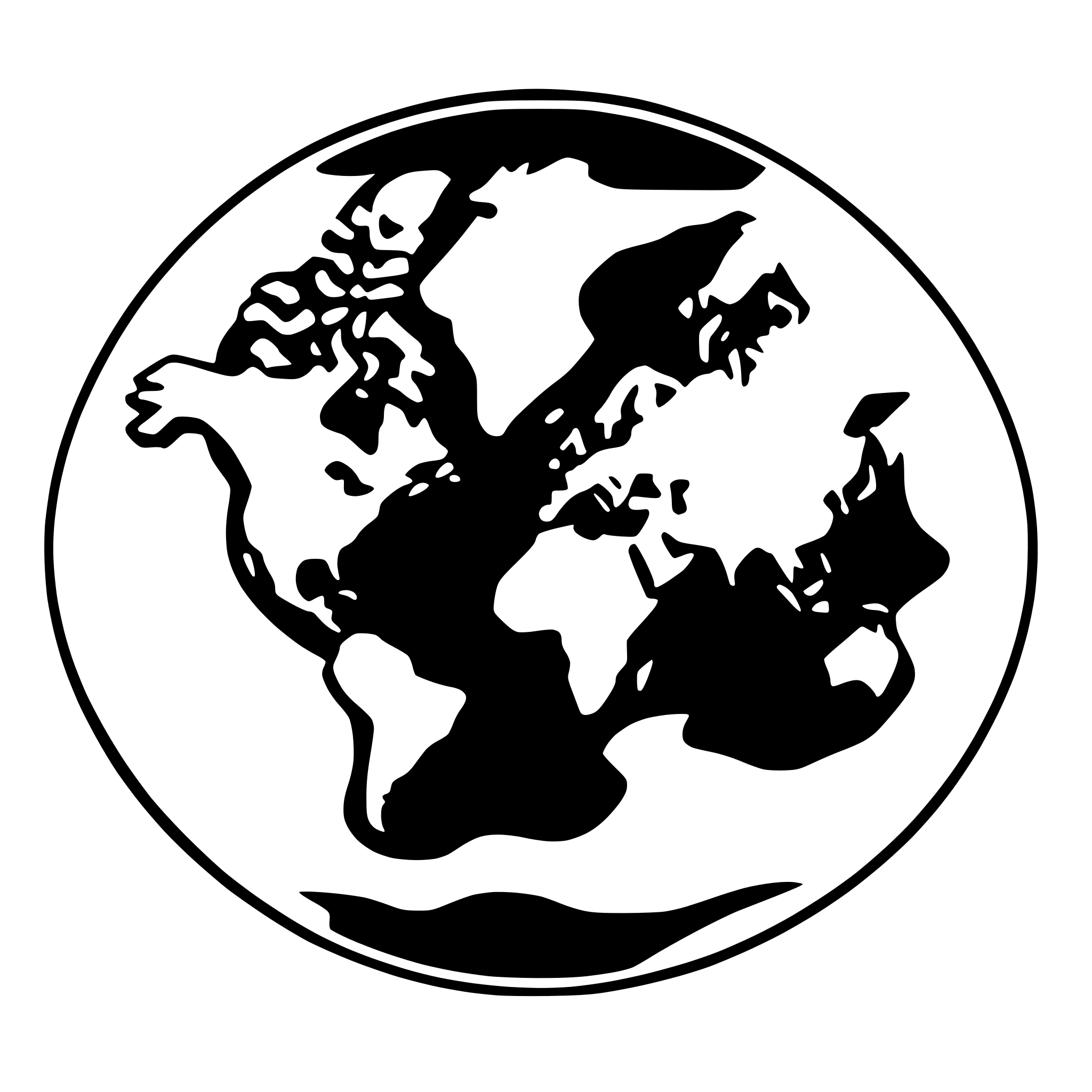 AI-generated SVG of a real world map