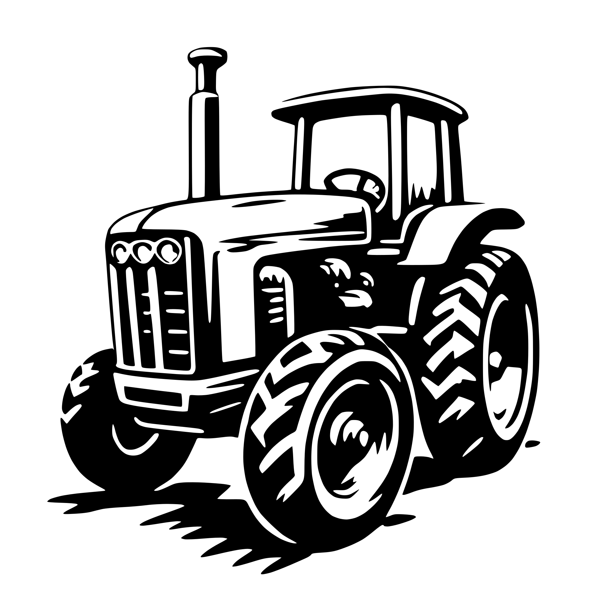 AI-generated SVG of a tractor  vector pics