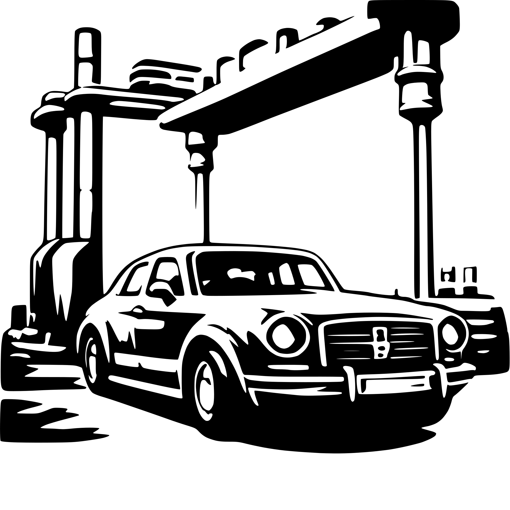 AI-generated SVG of a car factory