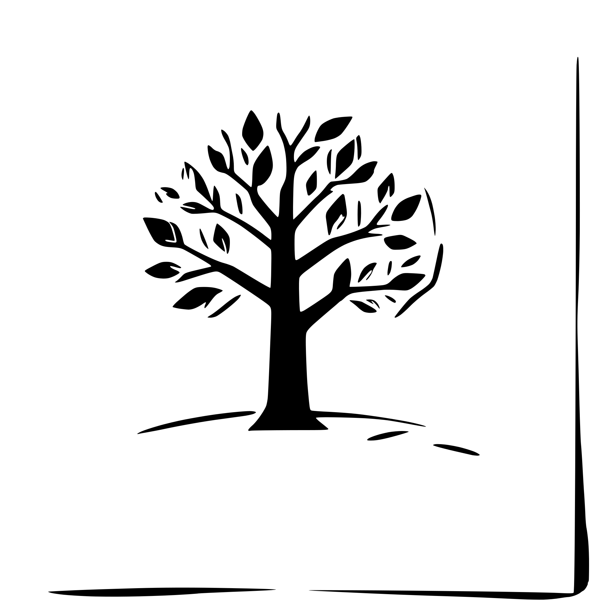 AI-generated SVG of a tree with falling leaves