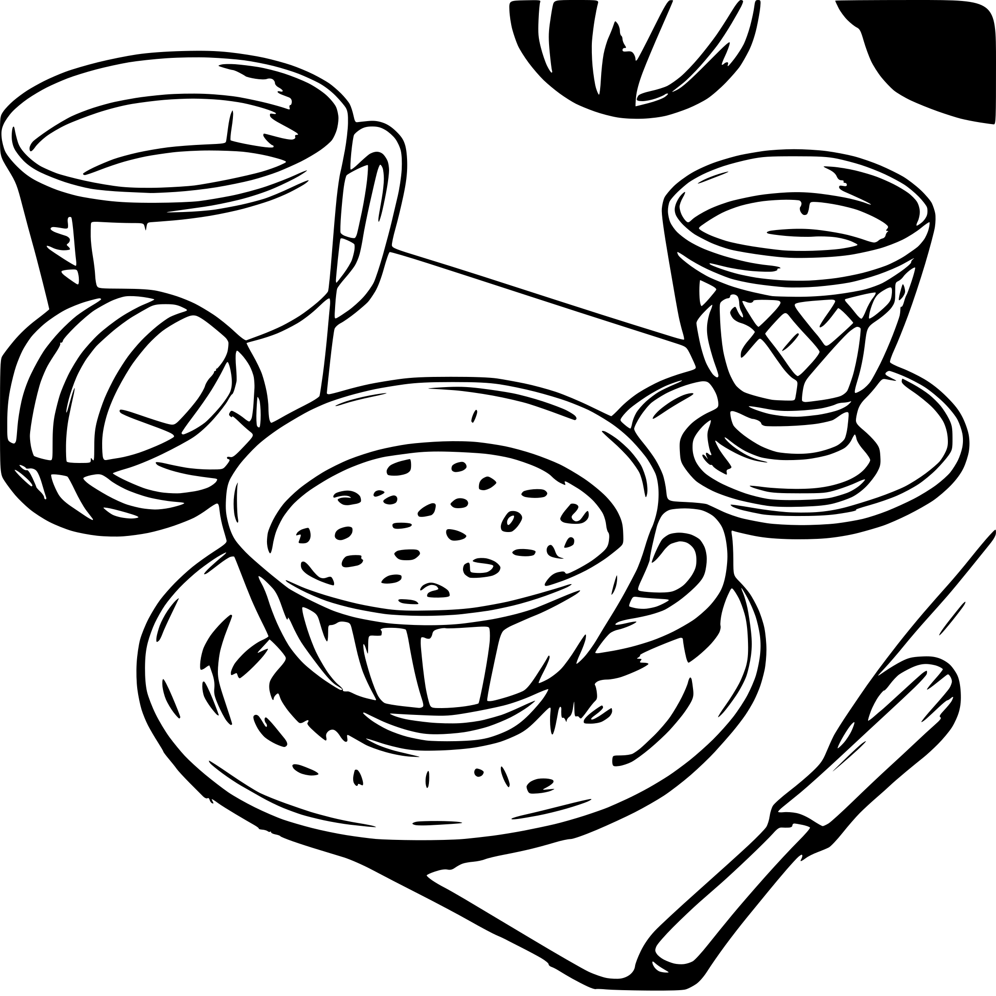 AI-generated SVG of a coffee, tennis and basketball