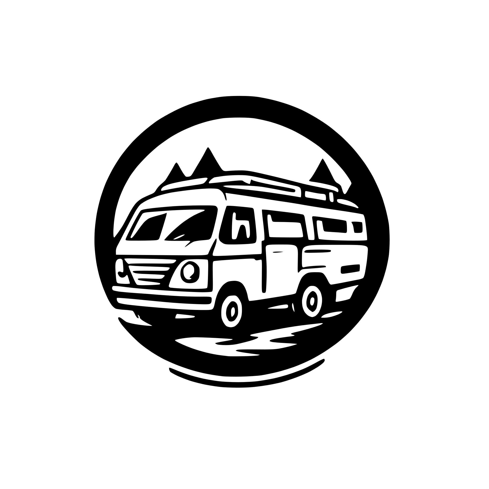AI-generated SVG of 'create a logo for an app called adventure vans, which is horizantally long'