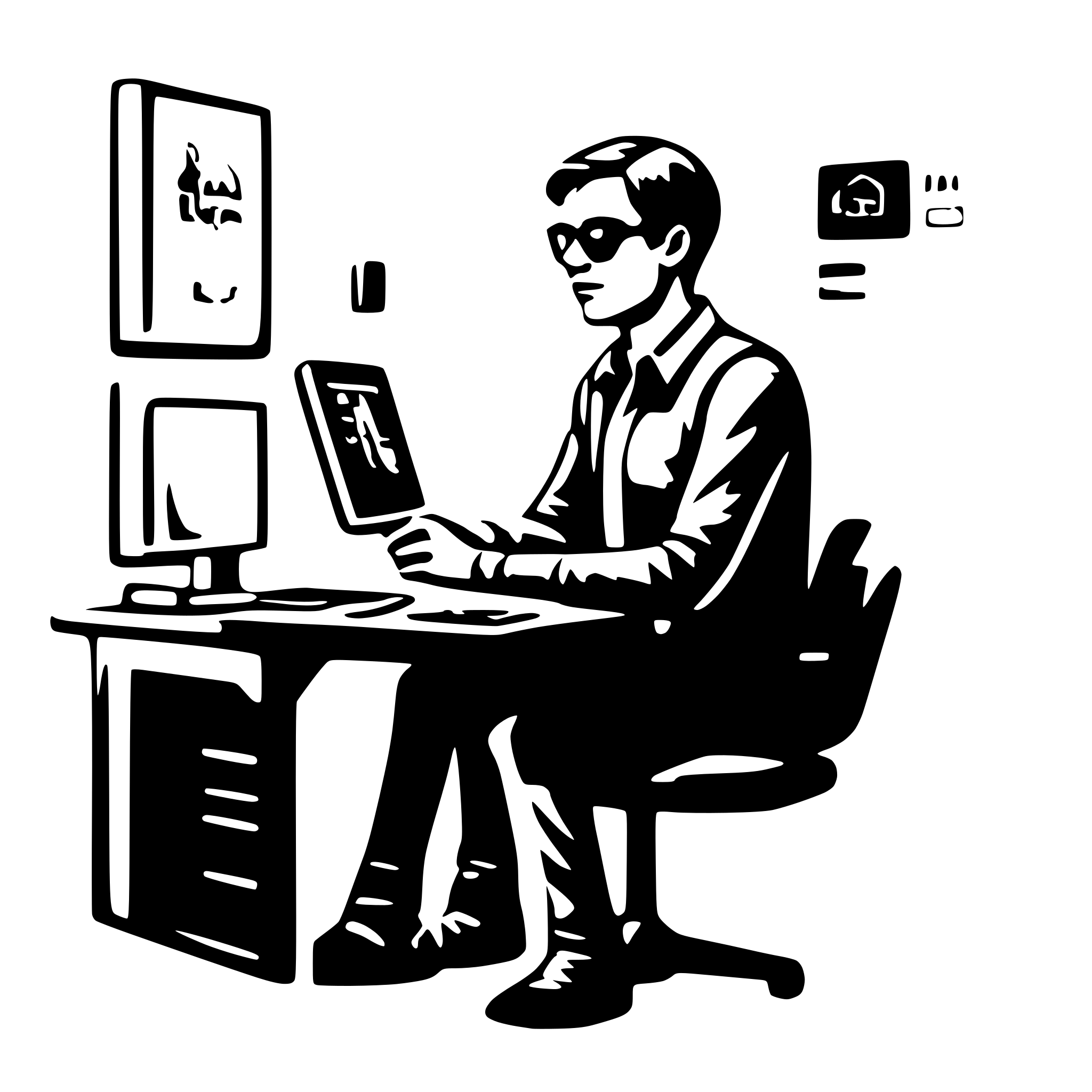 AI-generated SVG of a software engineer