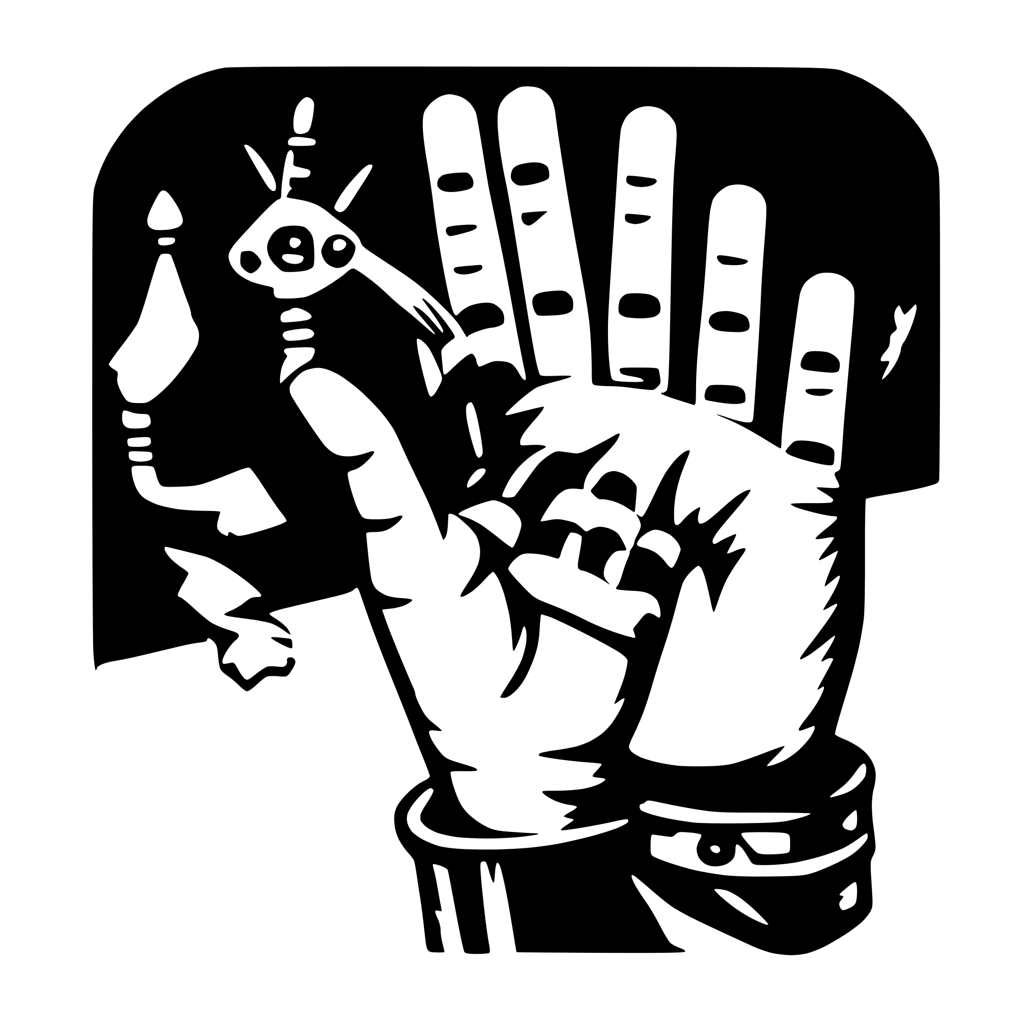 AI-generated SVG of a marionettist hand