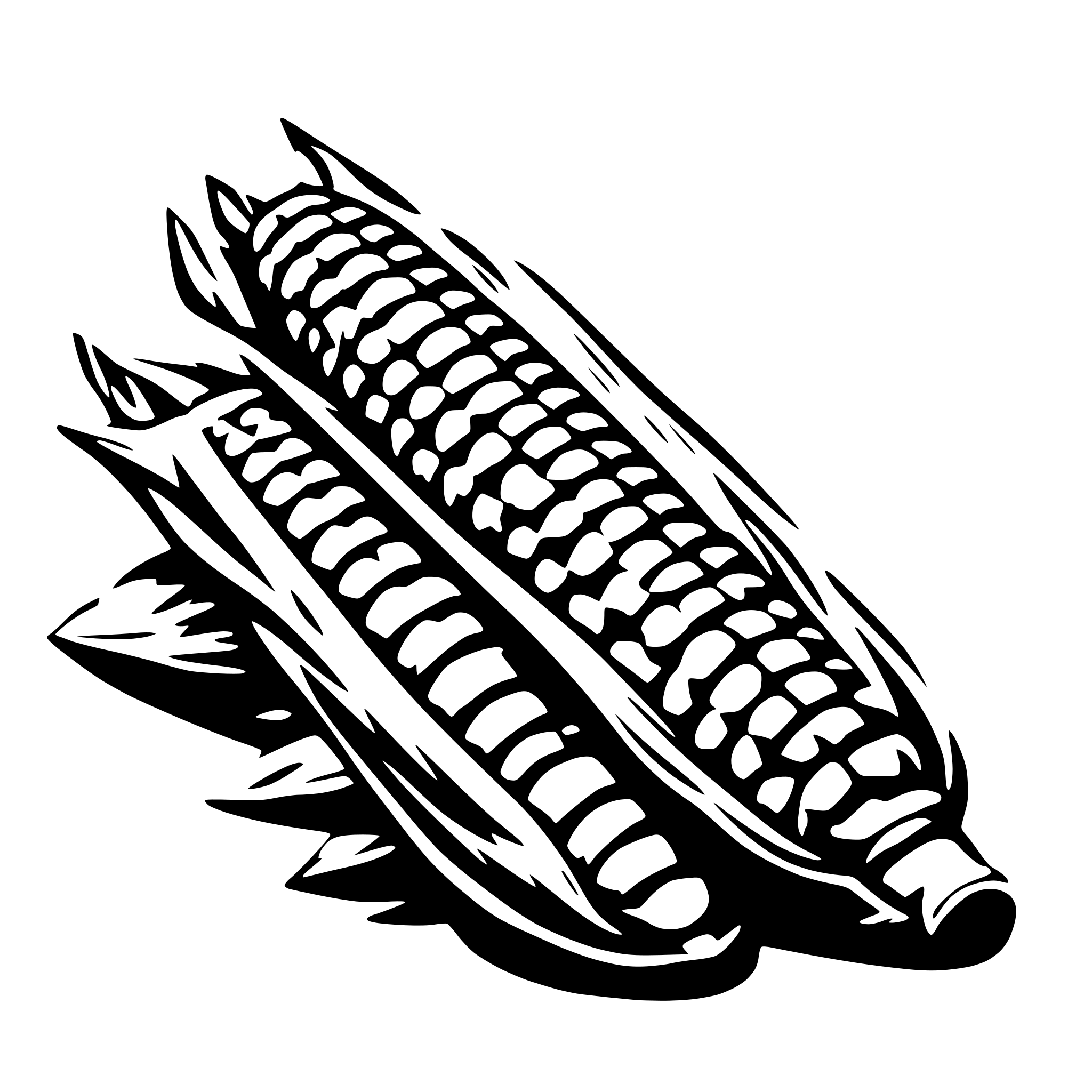 AI-generated SVG of a corn on the cob