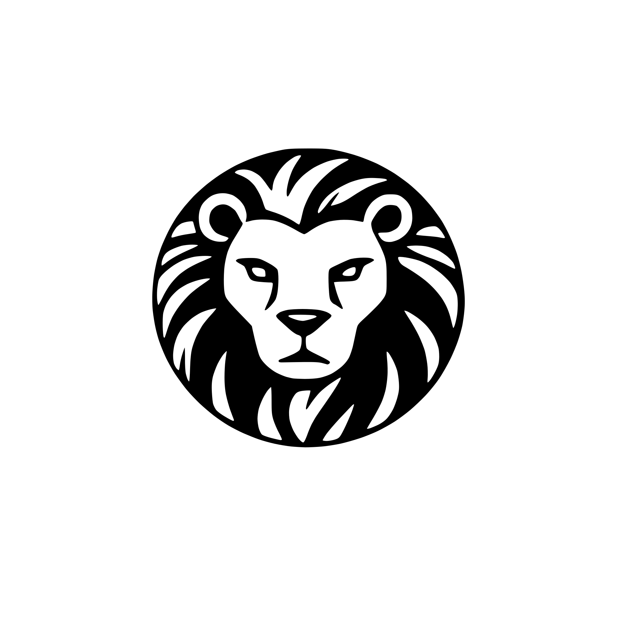 AI-generated SVG of a minimalist lion with mane