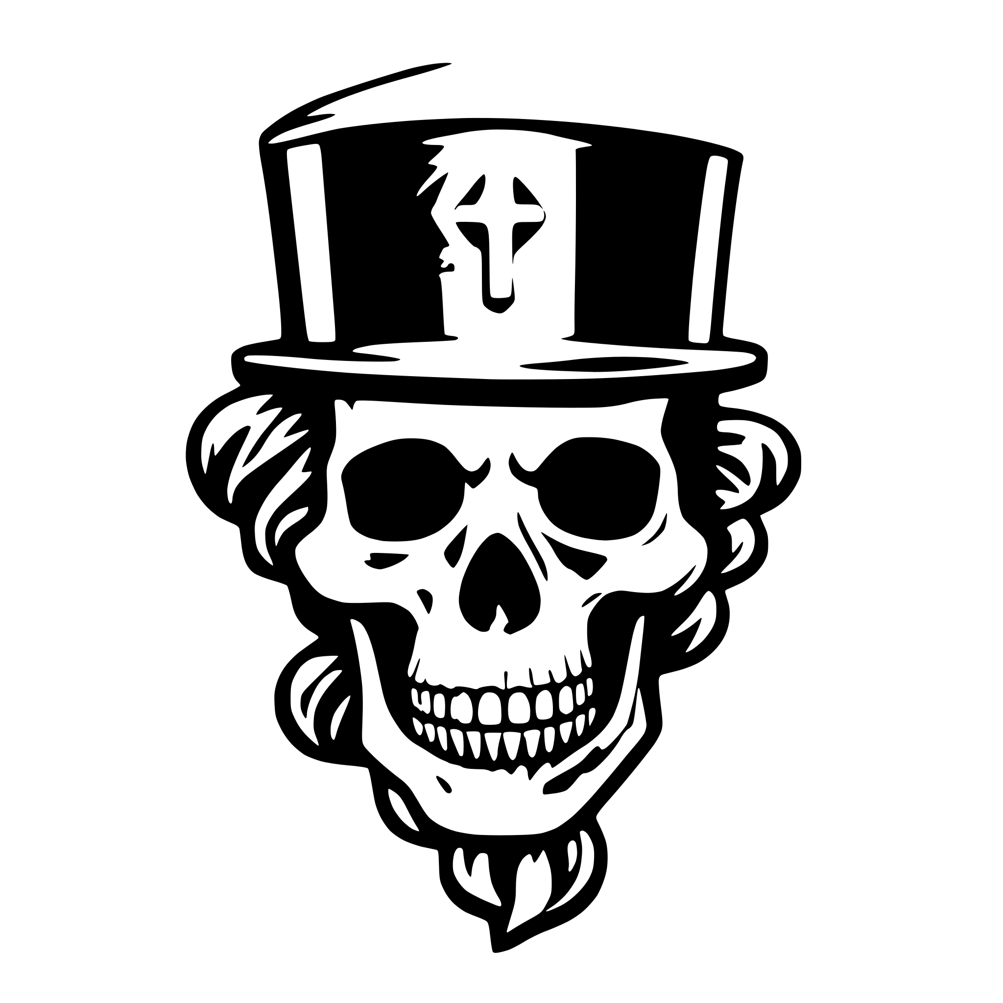 AI-generated SVG of 'Future Corpse Club sticker with skull'