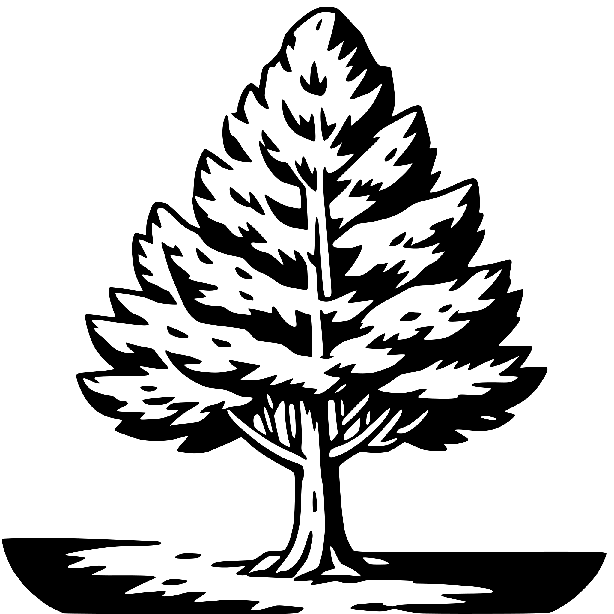 AI-generated SVG of a cypress tree
