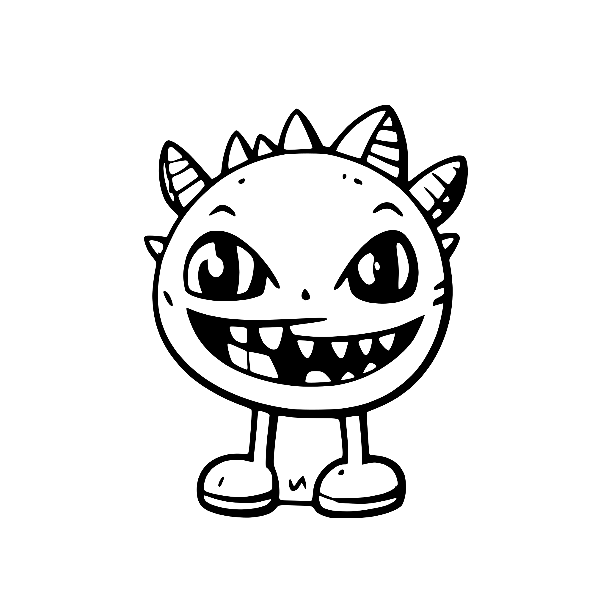 AI-generated SVG of a monster with long tongue licking its feet. its a logo for an application AI-generated SVG of a monster with long tongue licking its feet. its a logo for an application