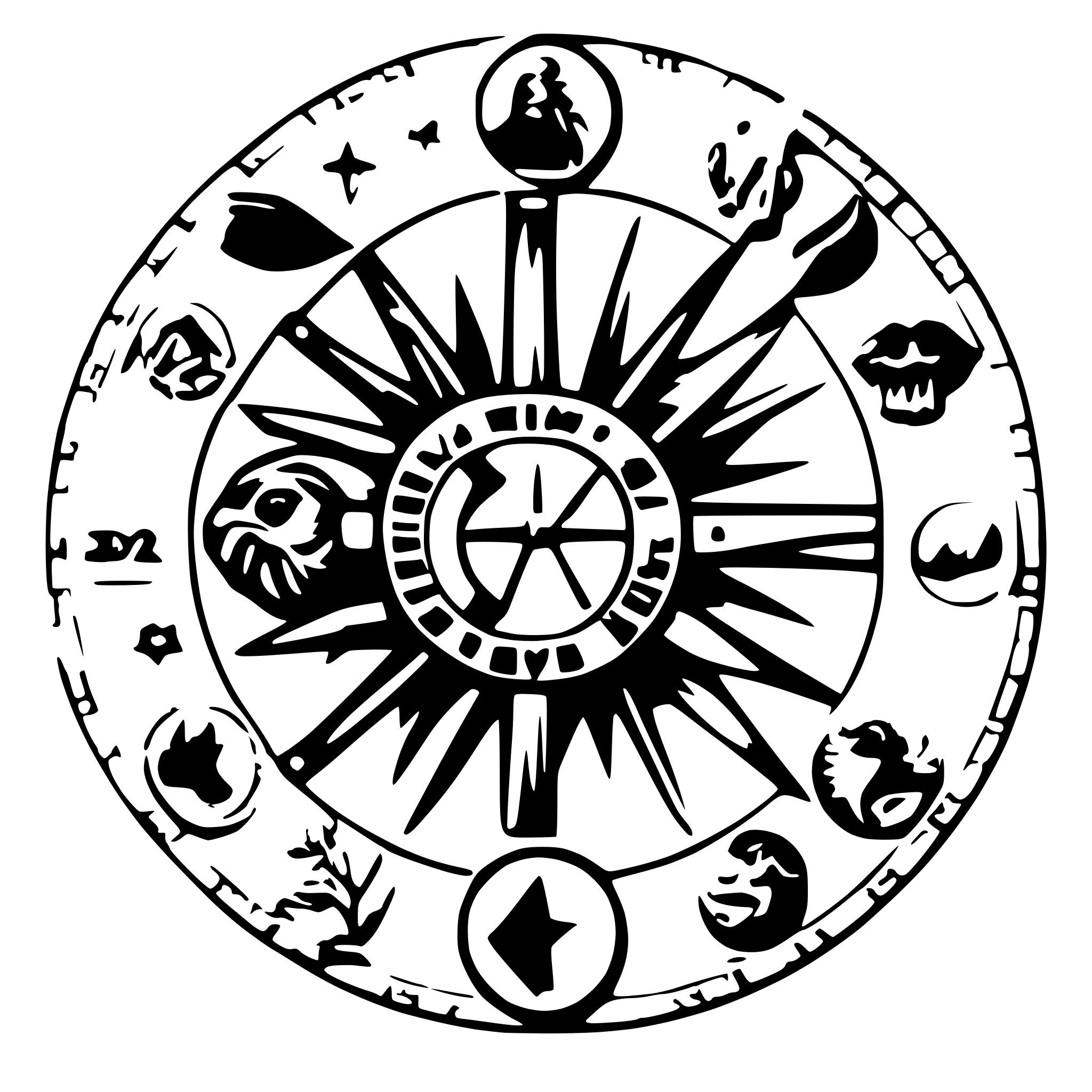 AI-generated SVG of 'zodiac signs'