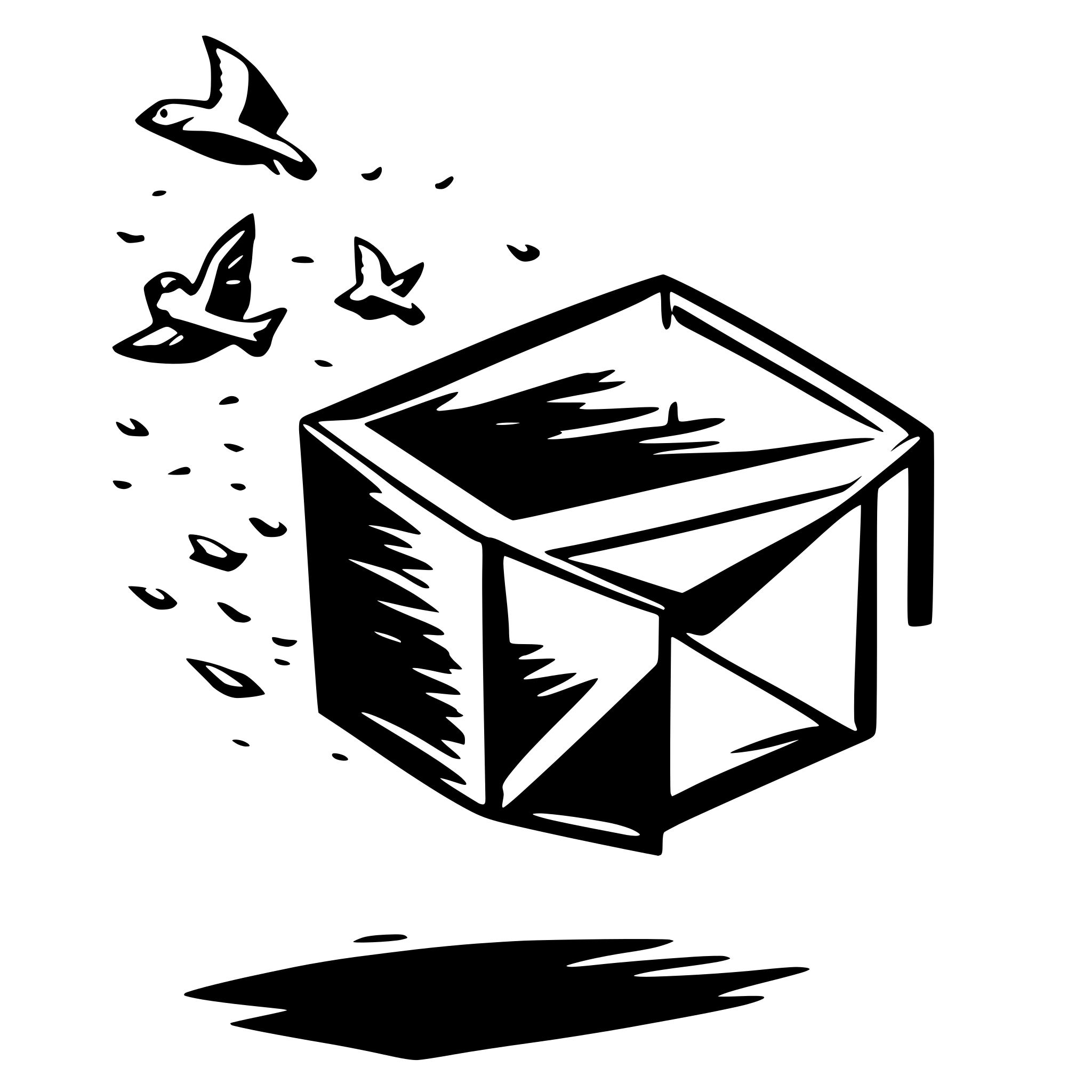 AI-generated SVG of 'e-mail flying away'