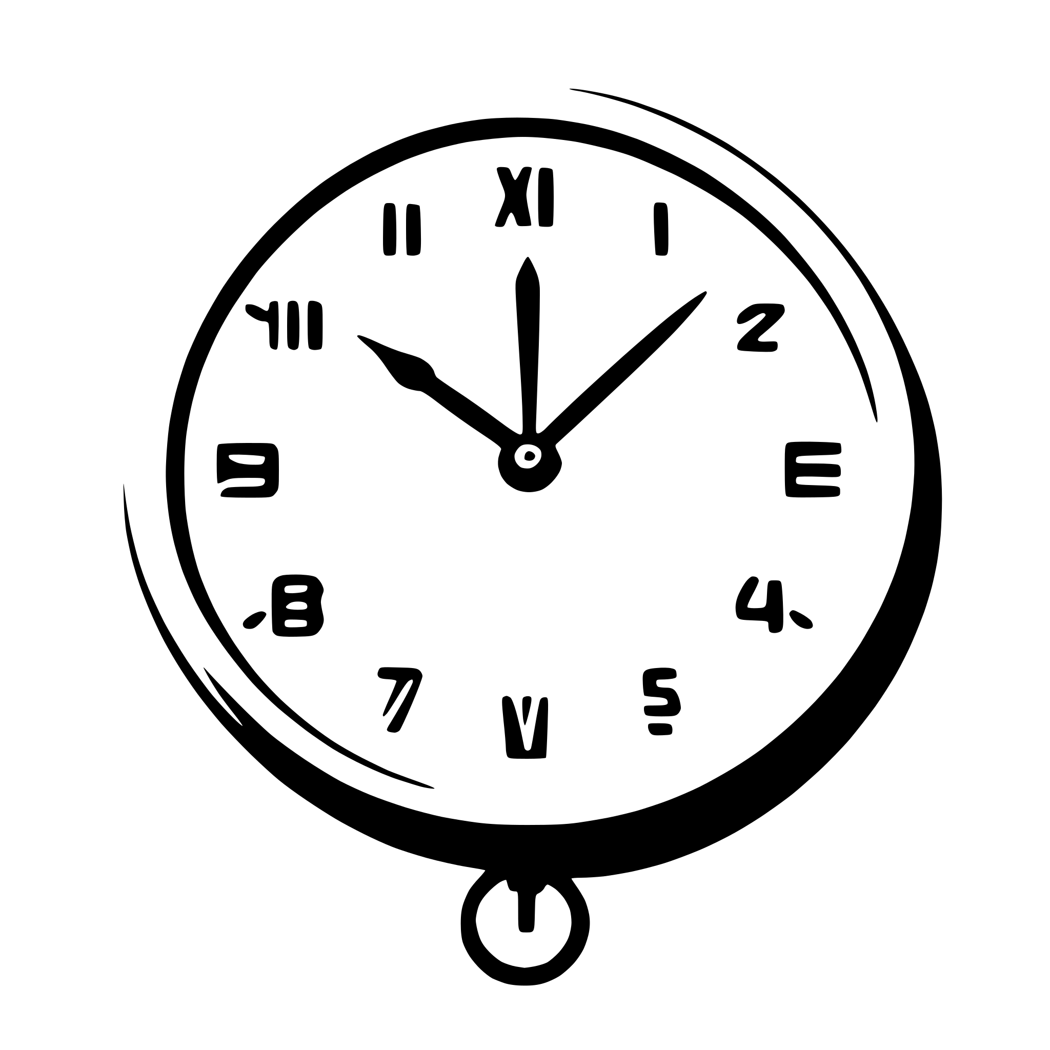 AI-generated SVG of a wall clock