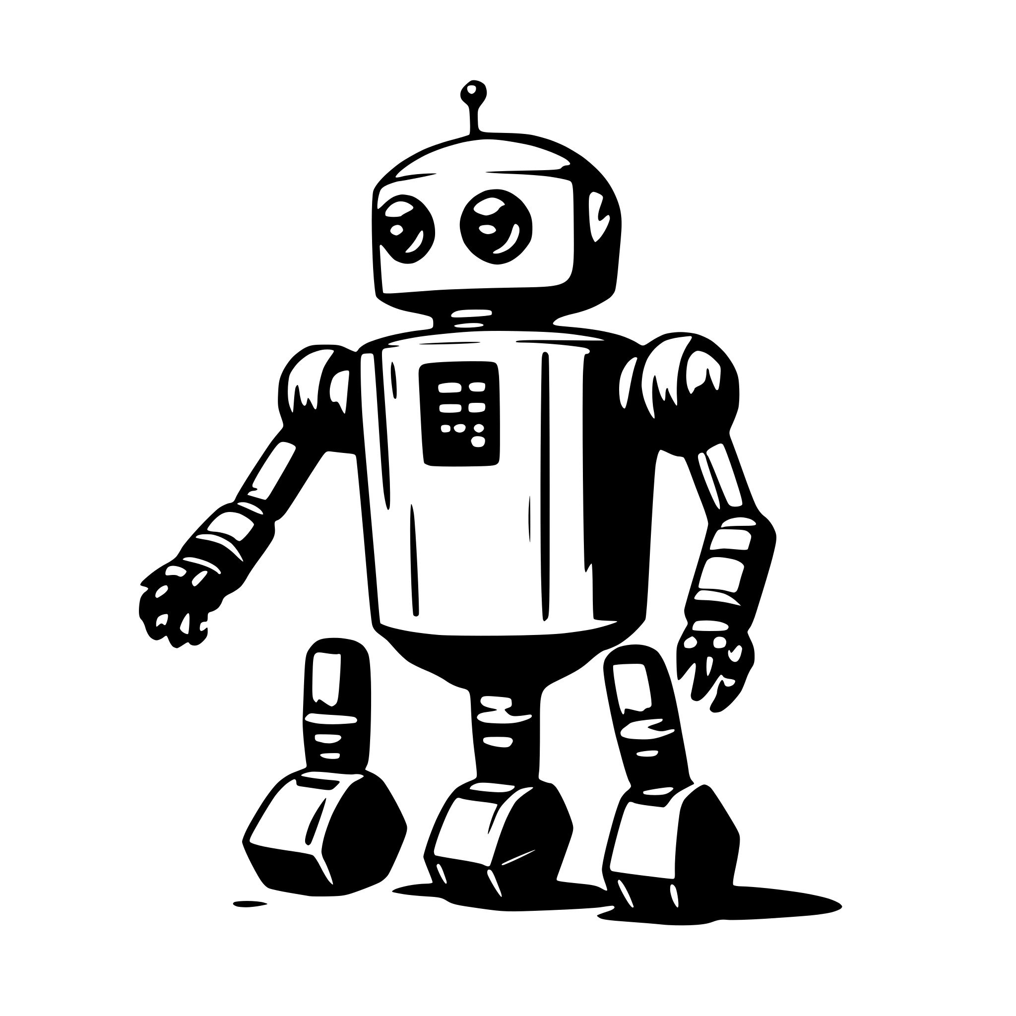 AI-generated SVG of 'floating robot'