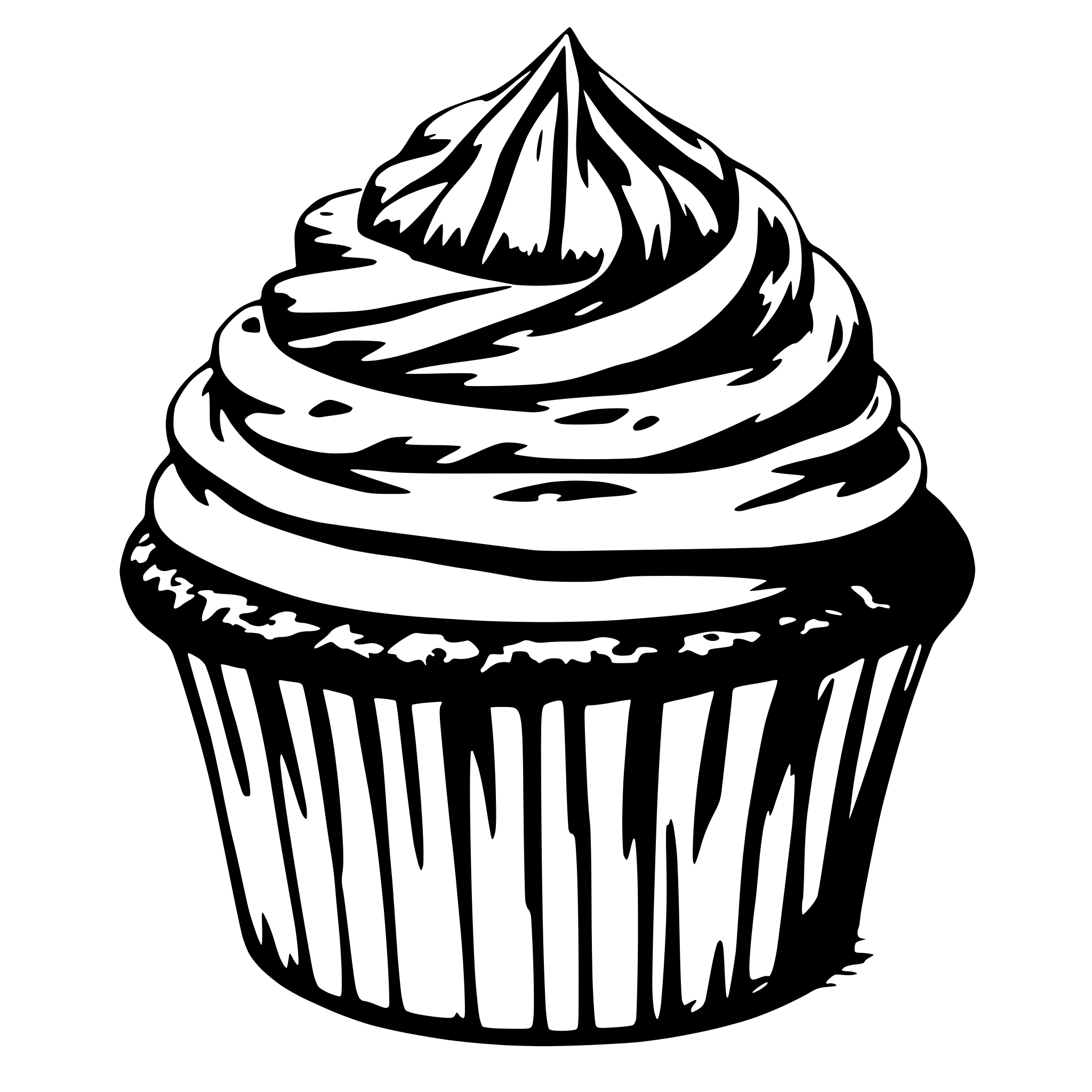 AI-generated SVG of a cupcake